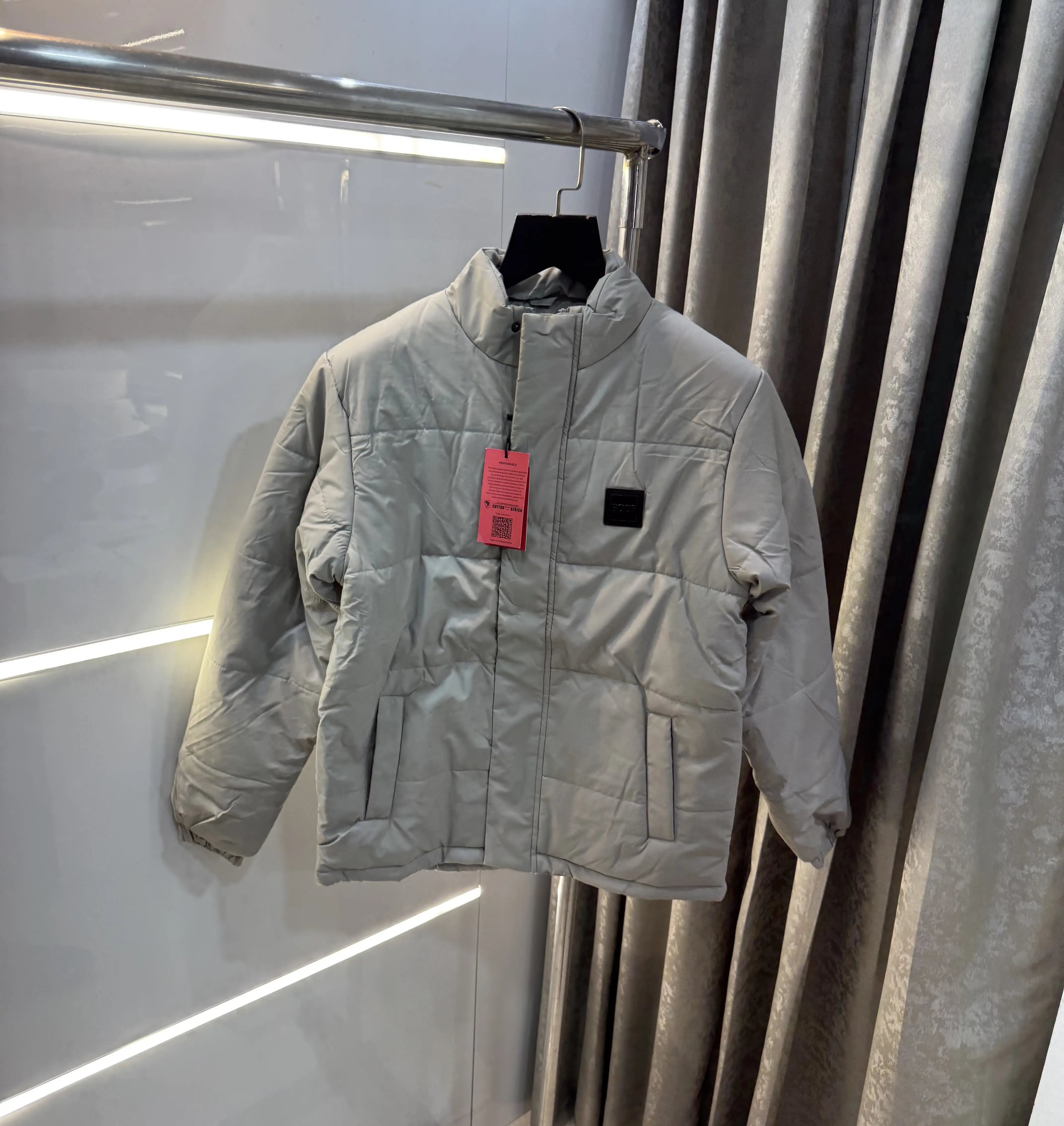 Hugo  Bos5! Grey Premium Puffer Jacket