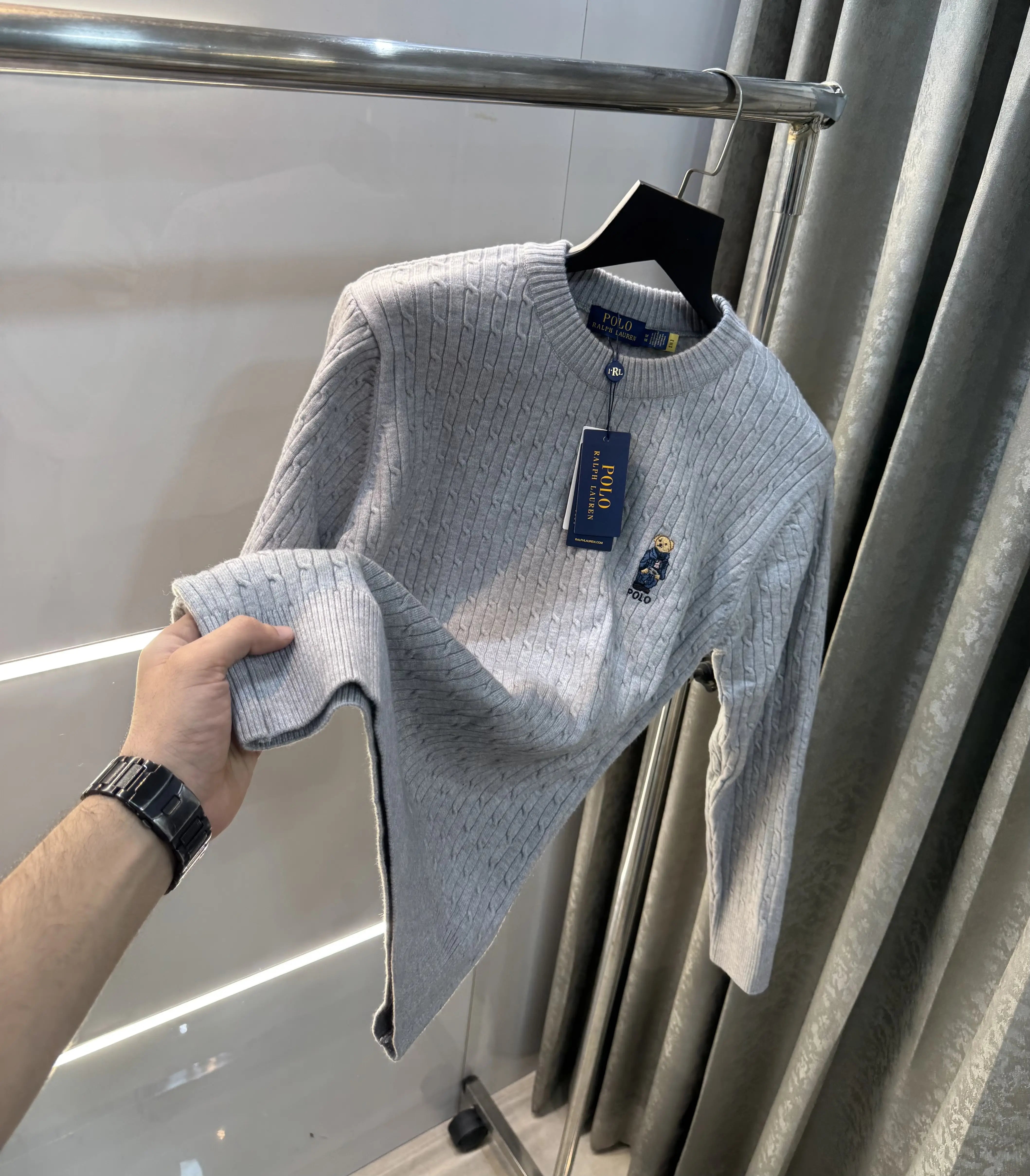 Ralp h  Lauren Grey Teddy Edition Imported Pull Over