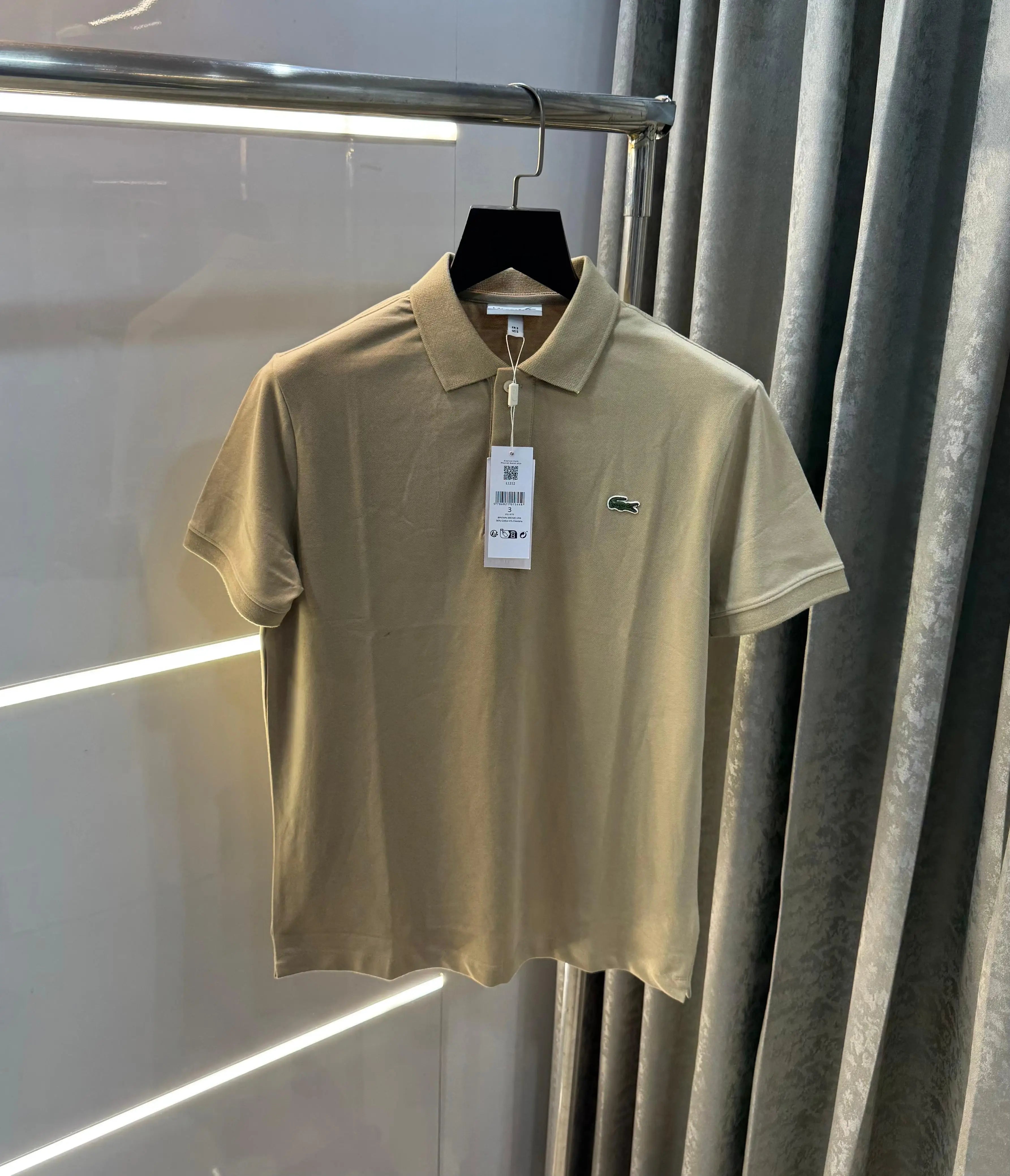 Lacost e Baige  Embroidery Logo Premium Polo T-Shirt