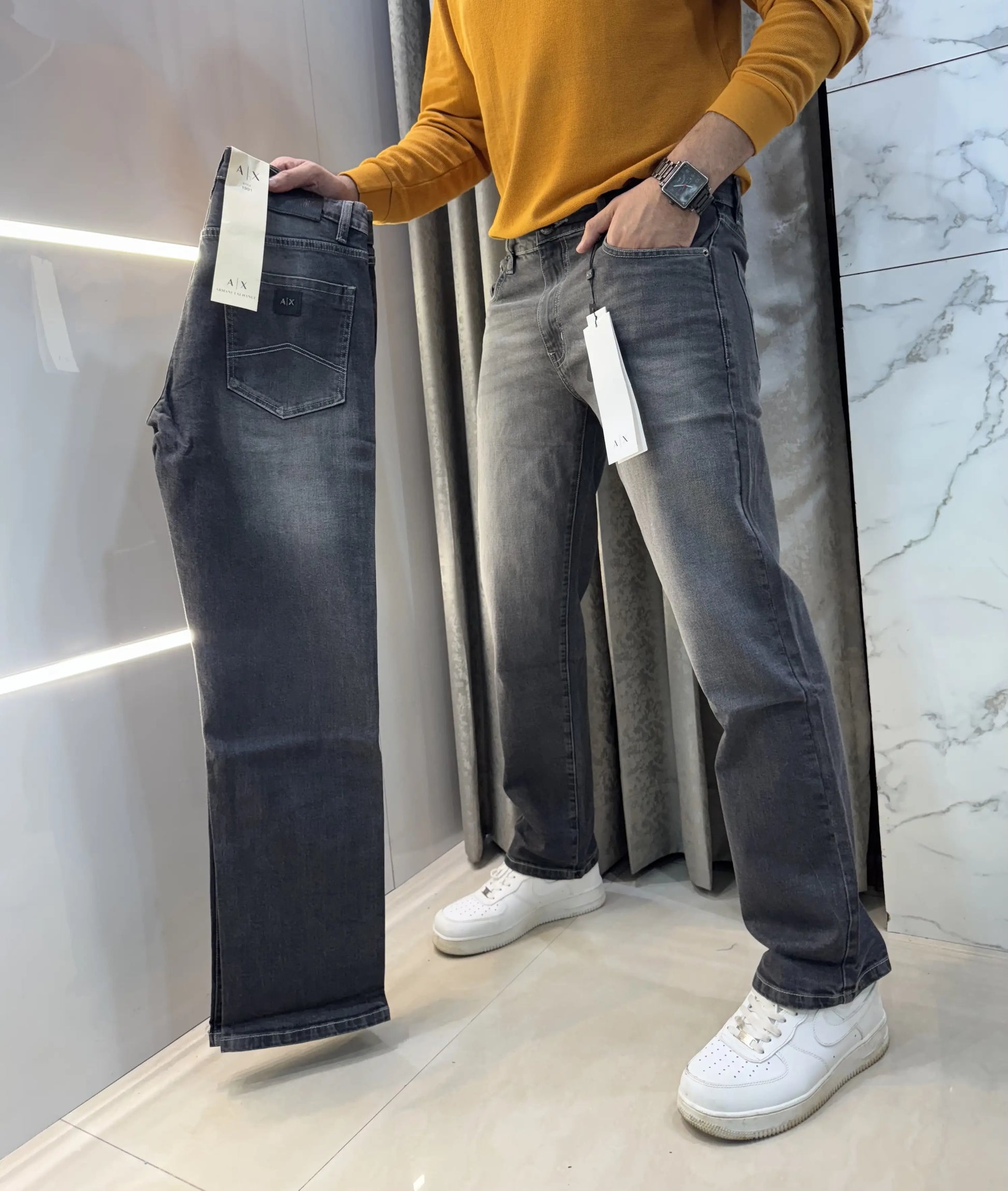 Arman i E_x...change Dark Grey Imported Classic Denim