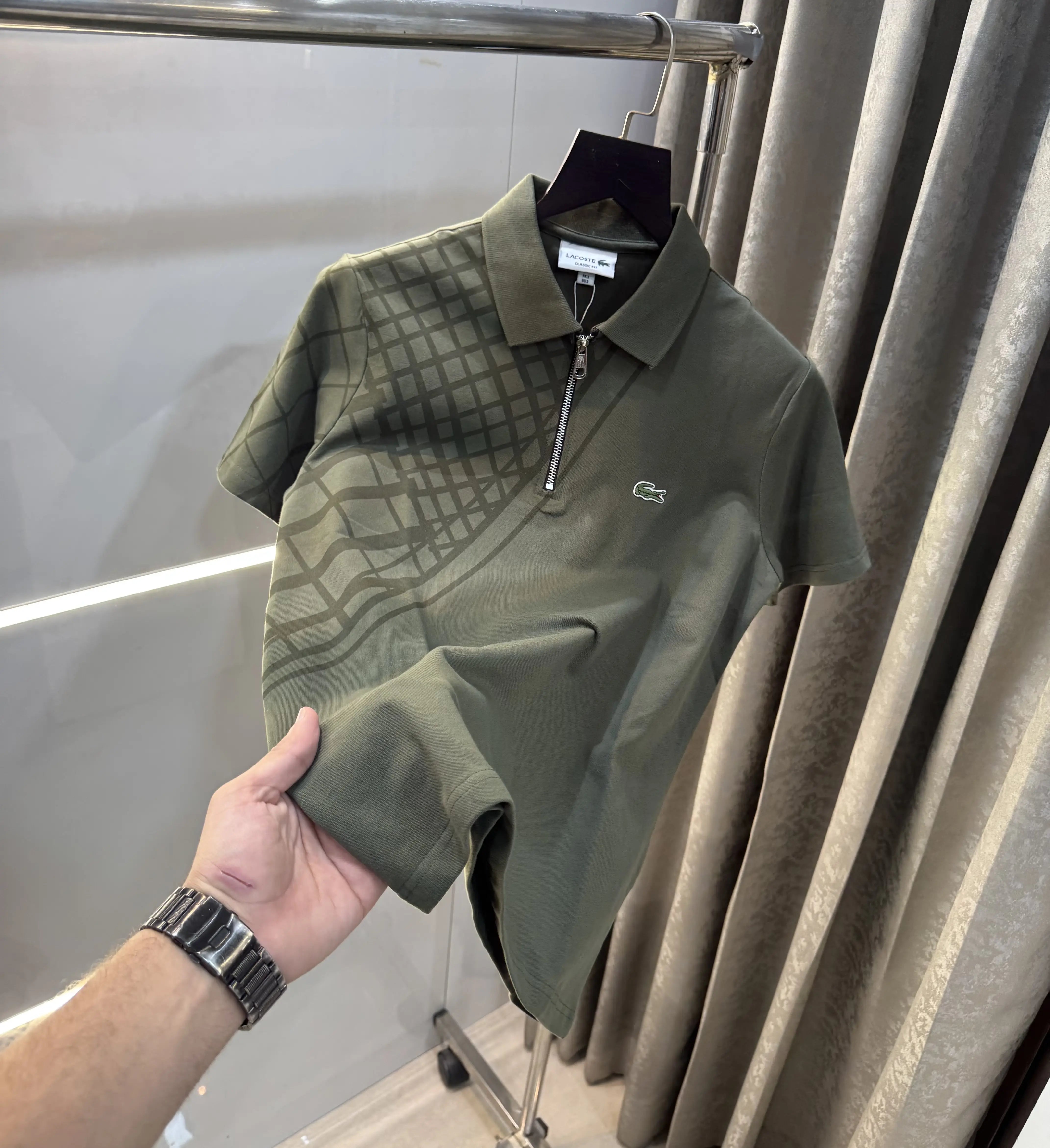 Lacost e Olive Logo Work Premium Polo T-Shirt
