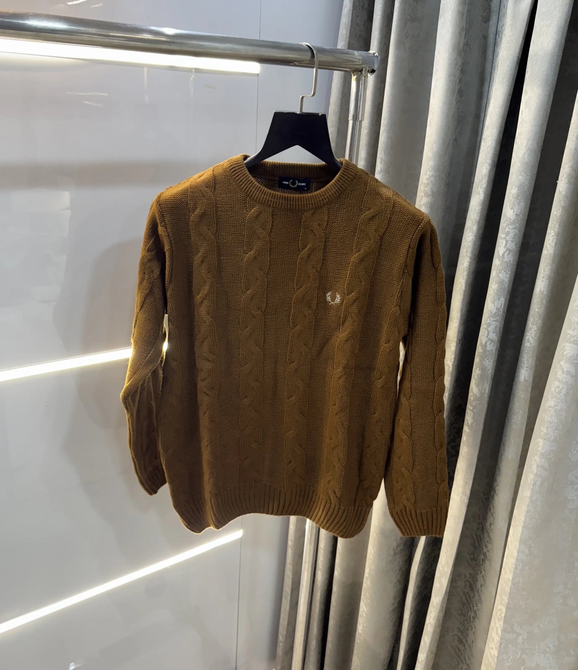 Fredperry Light Brown Embroidery Logo Imported Pull Over