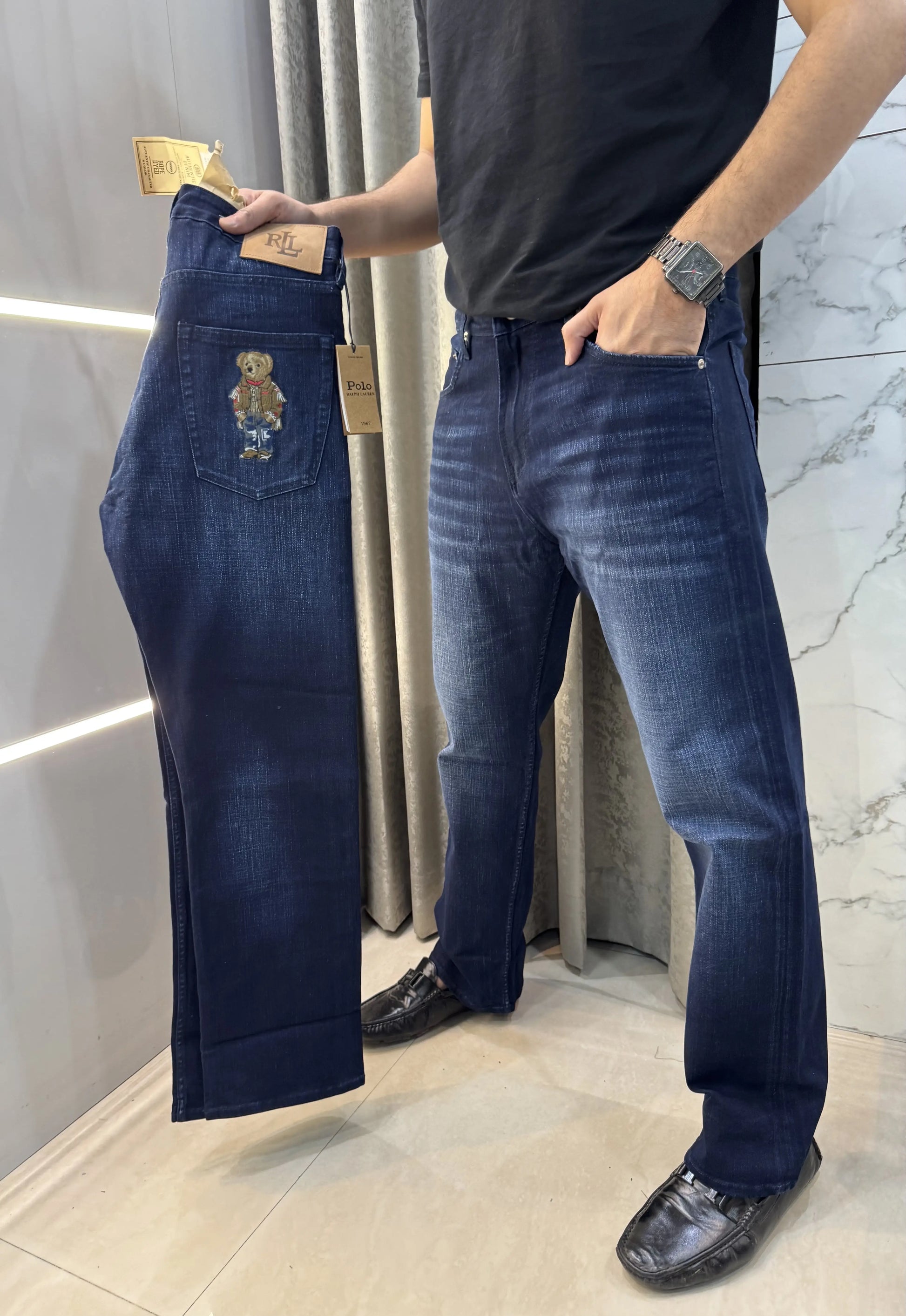 Ralph  Lauren Dark Blue Teddy Edtion Imported Denim