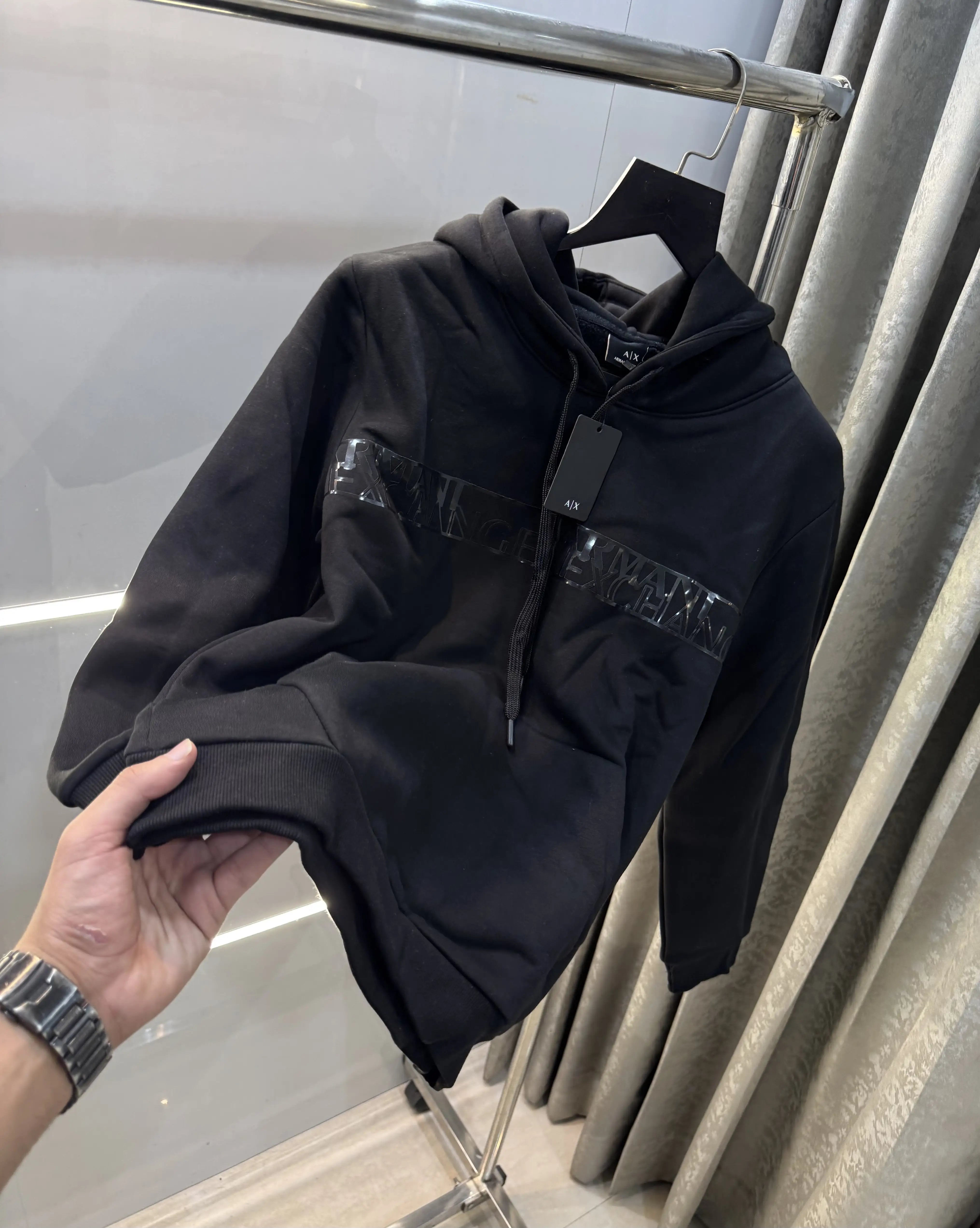 Arman i Exchange Black Logo Work Imported Hoodie