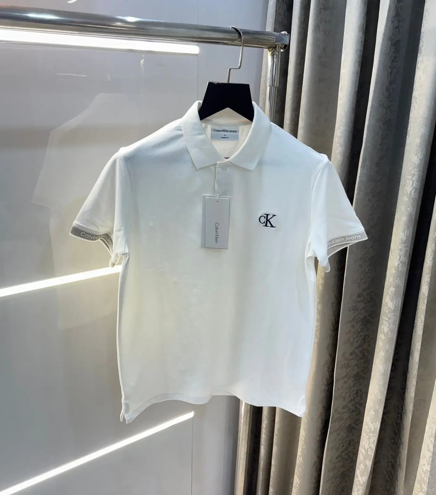 Calvin  Klein White Premium Polo T-Shirt