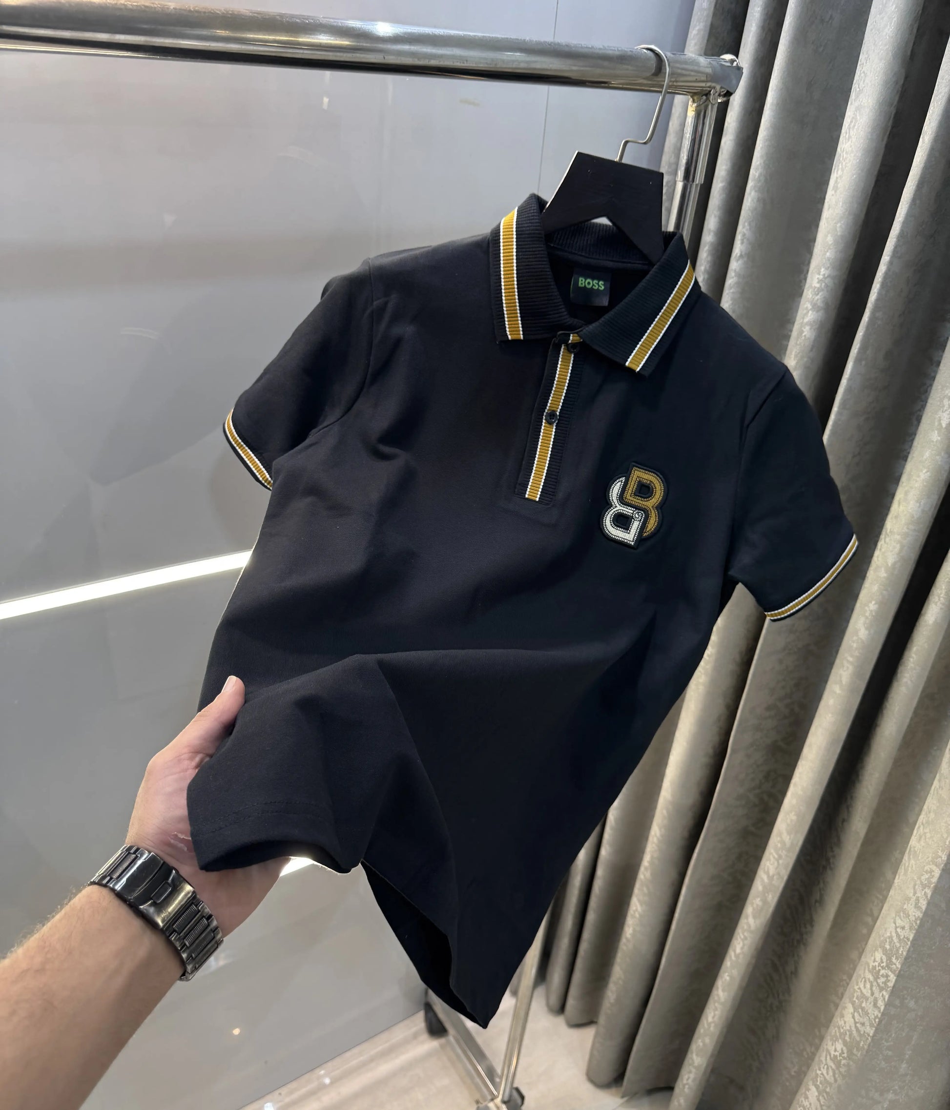 Hug o  Boss Black Logo Work Premium Polo T-Shirt