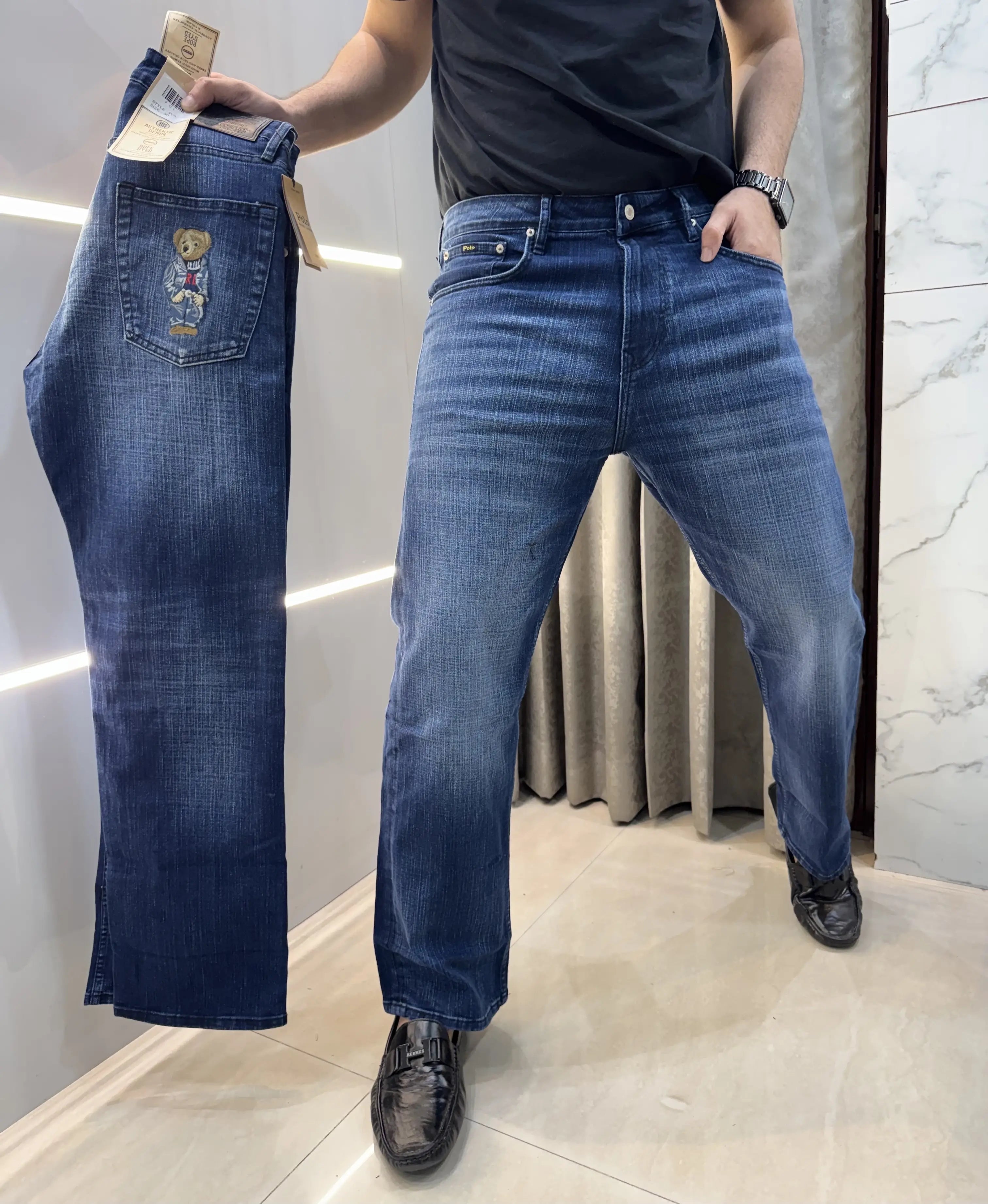 Ralph  Lauren Mid Blue Teddy Edtion Imported Denim