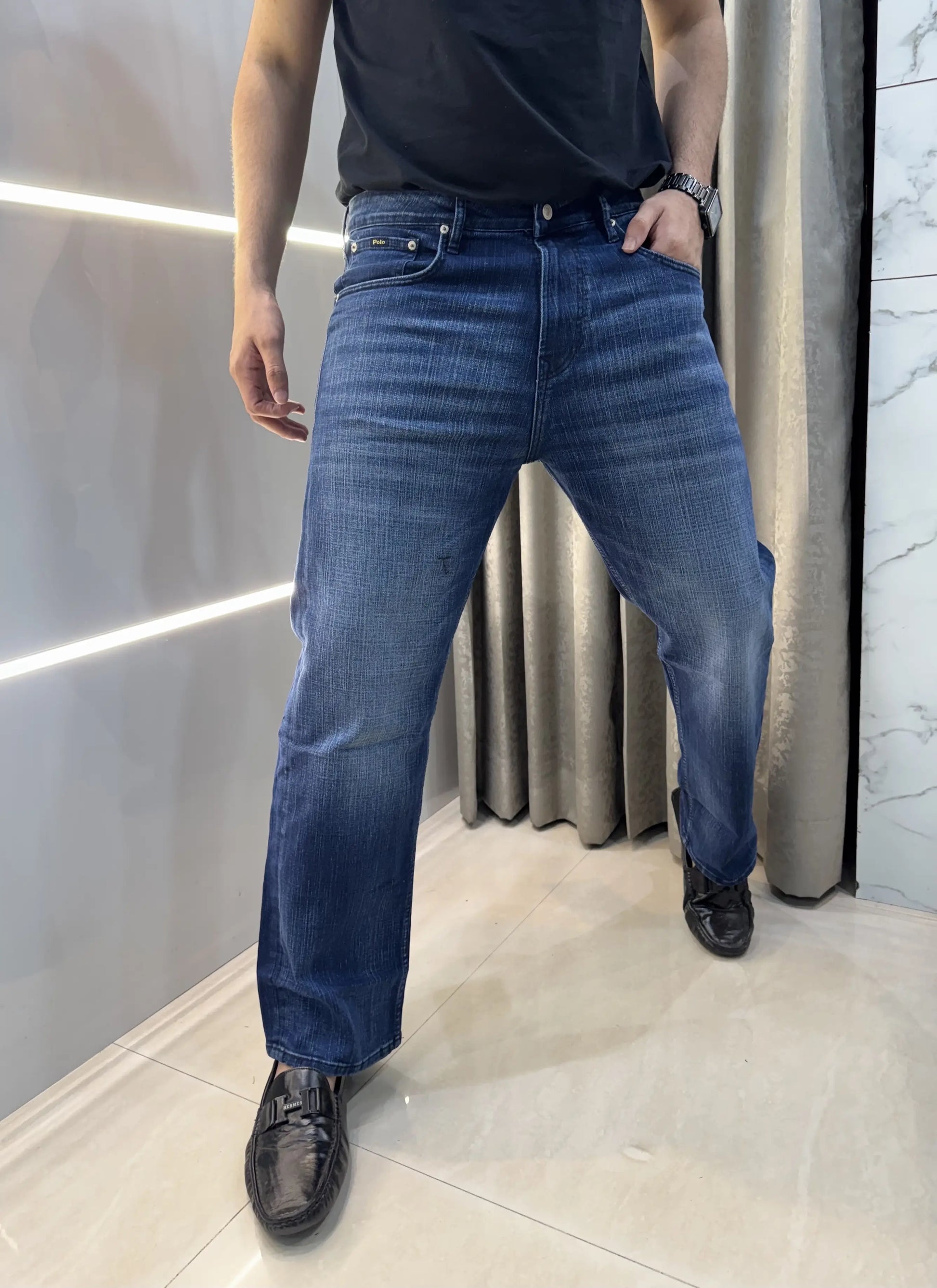 Ralph  Lauren Mid Blue Teddy Edtion Imported Denim