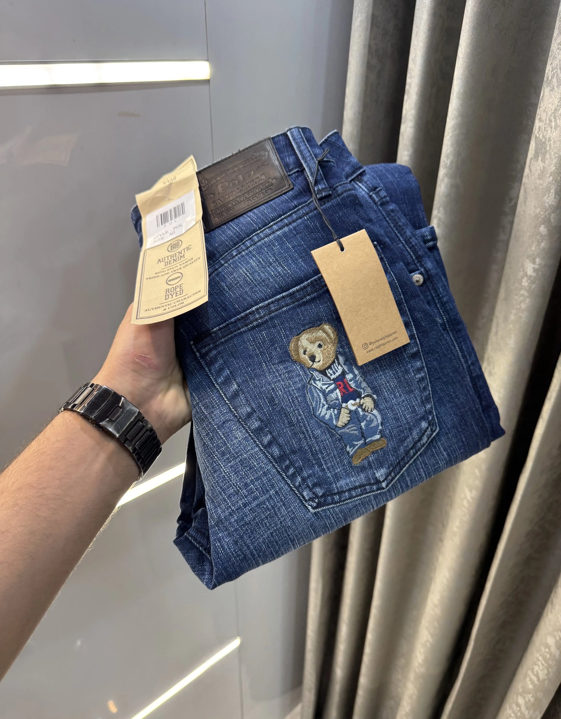 Ralph  Lauren Mid Blue Teddy Edtion Imported Denim