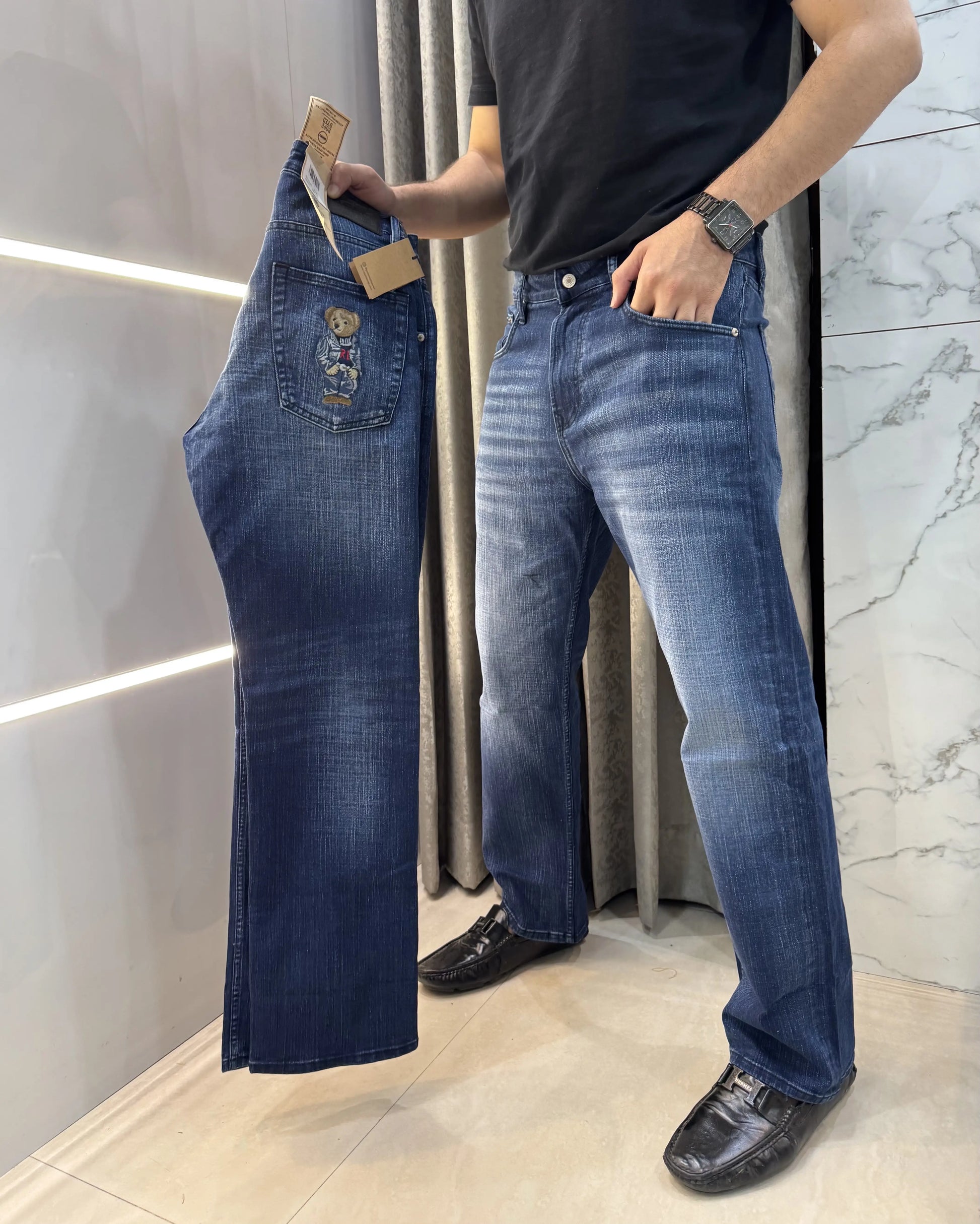 Ralph  Lauren Mid Blue Teddy Edtion Imported Denim
