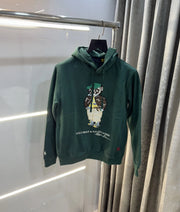 Ralph  Lauren Olive Green Teddy Edition Embroidery Logo Imported Hoodie