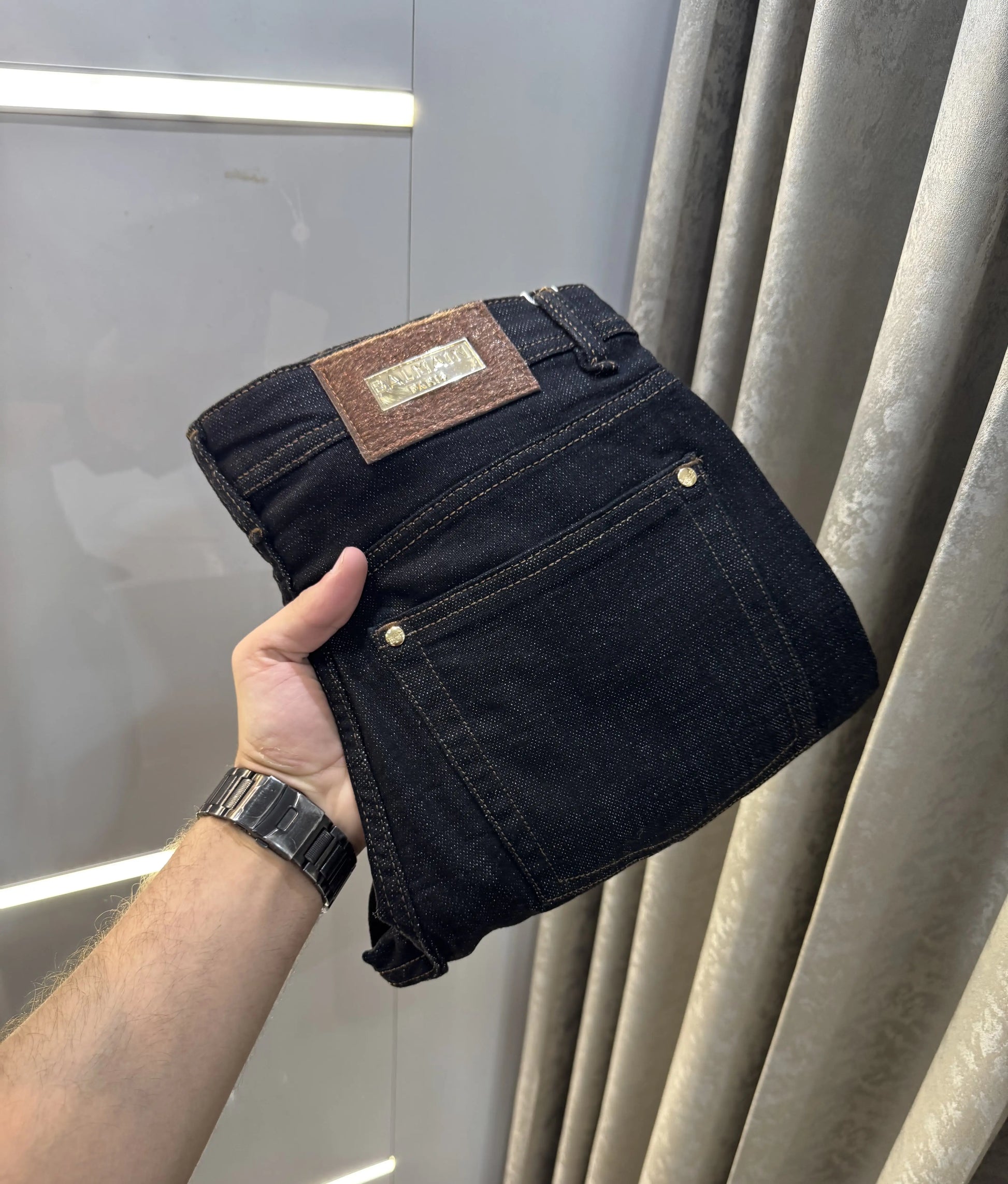Balmai n Paris Carbon Black Imported Hyperfle_X Denim