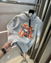 Amir i Grey Logo Work Imported Hoodie