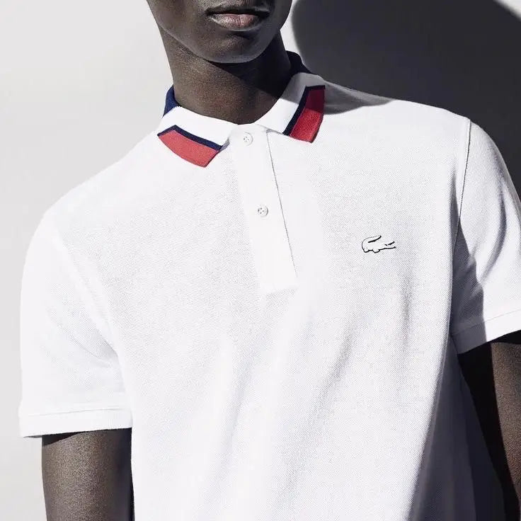 Lacost e White Embroidery Logo Premium Polo T-Shirt