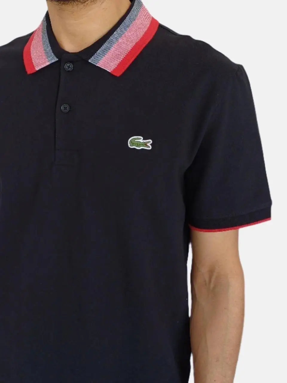 Lacost e Black Embroidery Logo Premium Polo T-Shirt