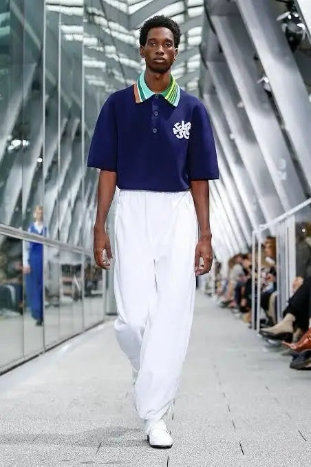 Lacost e Navy Blue Embroidery Logo Premium Polo T-Shirt