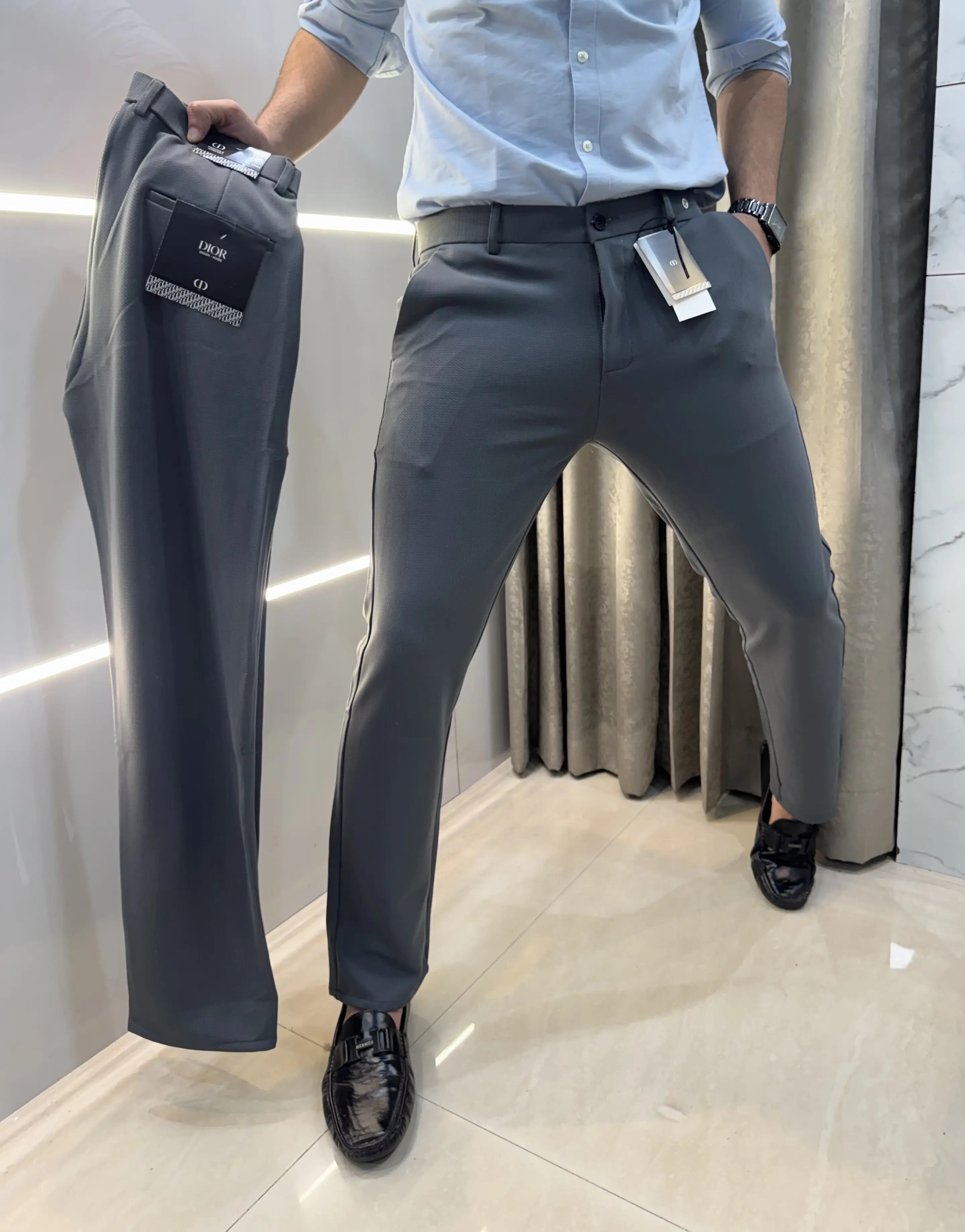 Christian Dio r Light Grey Premium imported trouser