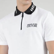 Versace Couture White Logo Work Imported Polo T-Shirt