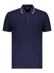 Versace Couture Petrol Blue Logo Work Imported Polo T-Shirt
