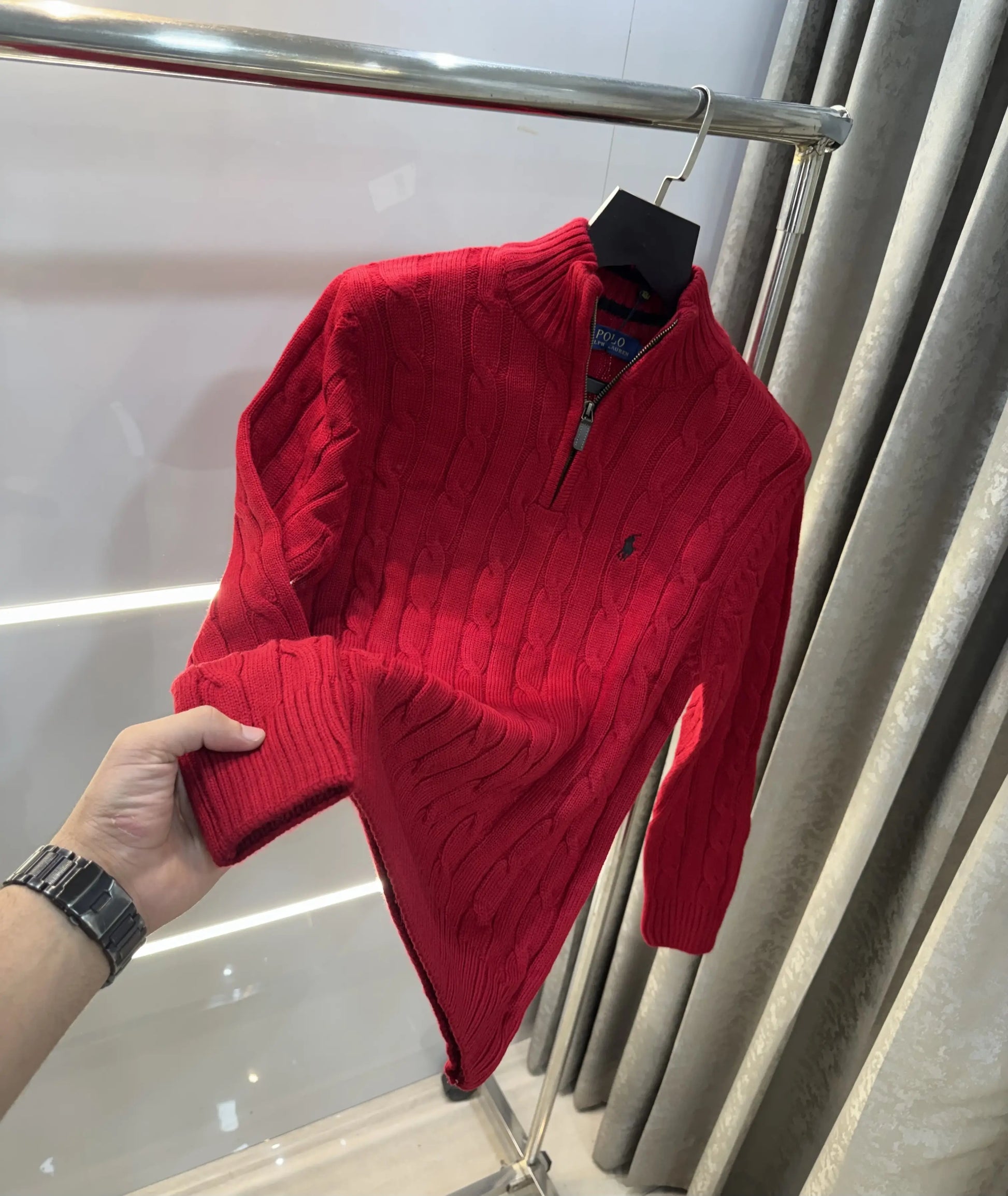 Ralph  Lauren Red Knitted Imported Pull Over