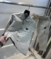 Prad a Milano Cream Metal Logo Premium Tracksuit