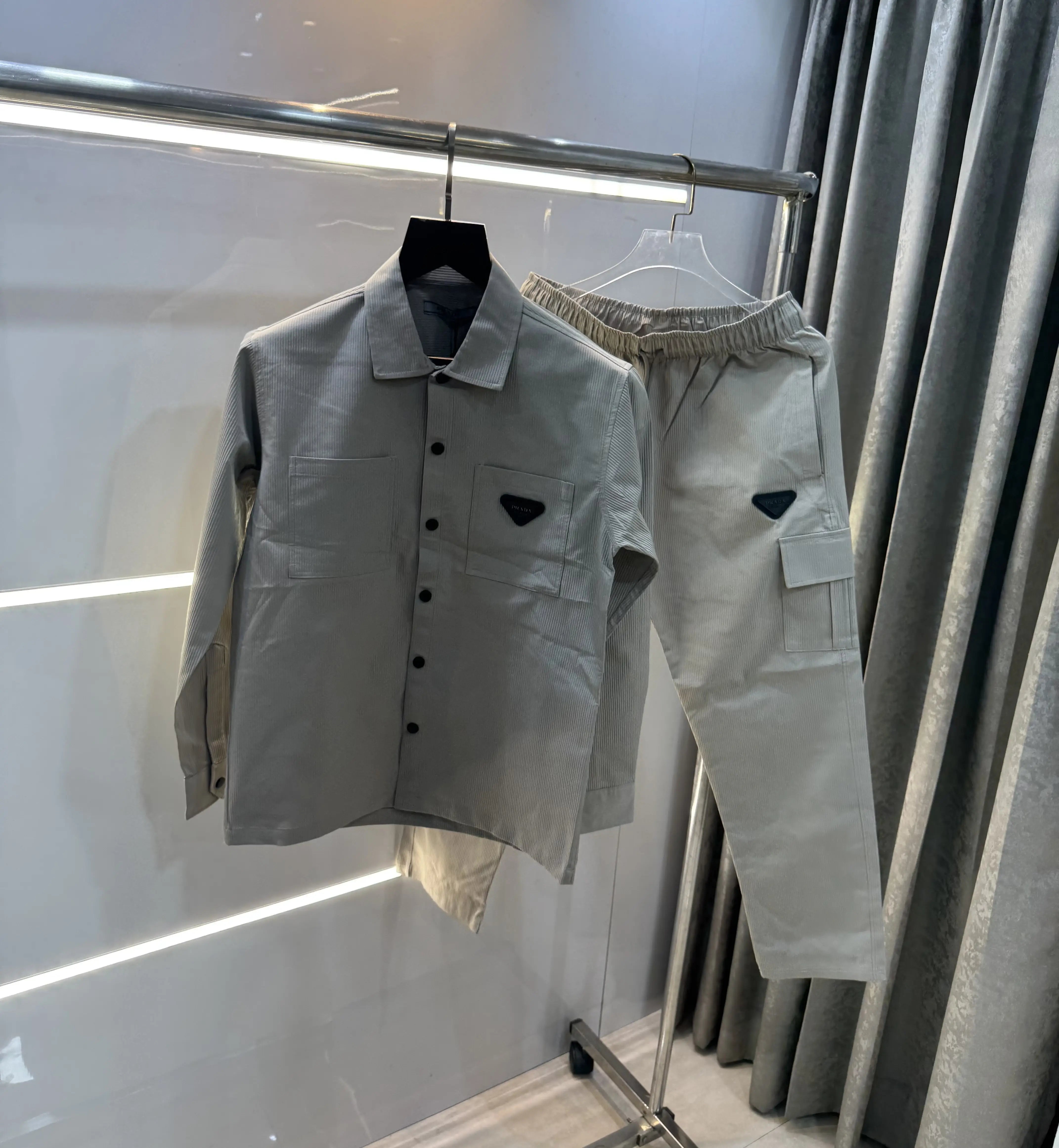 Prad a Milano Cream Metal Logo Premium Tracksuit