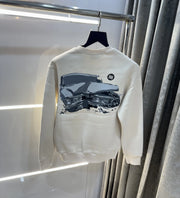 Bluorang Cream Logo Back Print Premium Sweatshirt