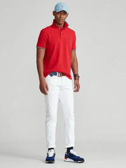 Ralph  Lauren Red Embroidery Logo Premium Polo T-Shirt