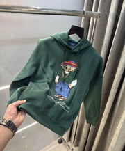 Ralph  Lauren Bottle Green Teddy Edition Embroidery Logo Imported Hoodie