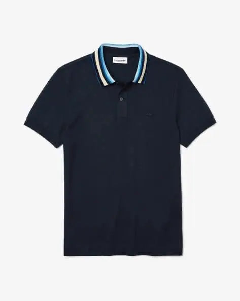 Lacost e Navy Blue Embroidery Logo Premium Polo T-Shirt