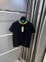Lacost e Black Embroidery Logo Premium Polo T-Shirt
