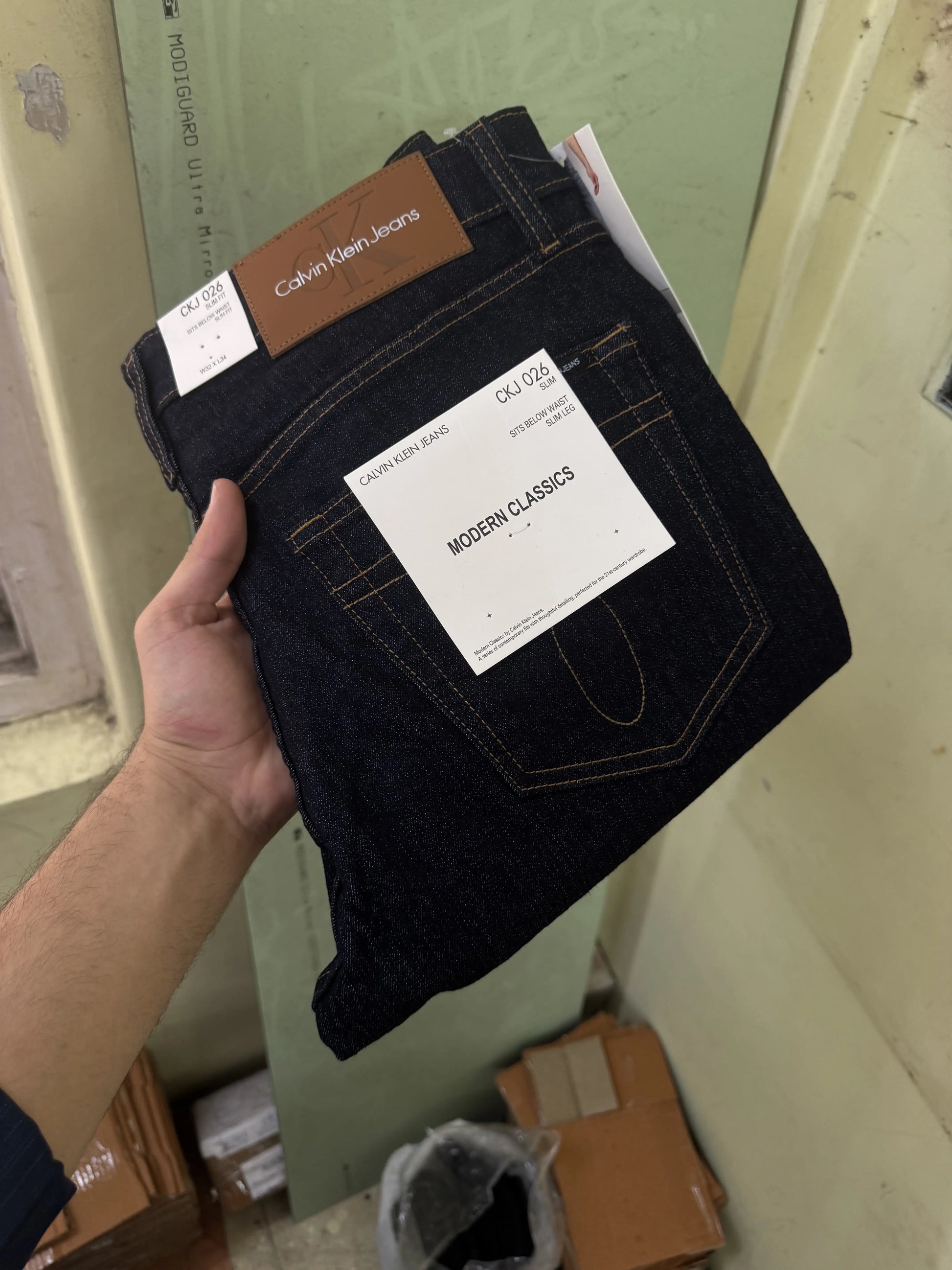 Calvin  Klein Navy Raw Wash Premium Classic Denin