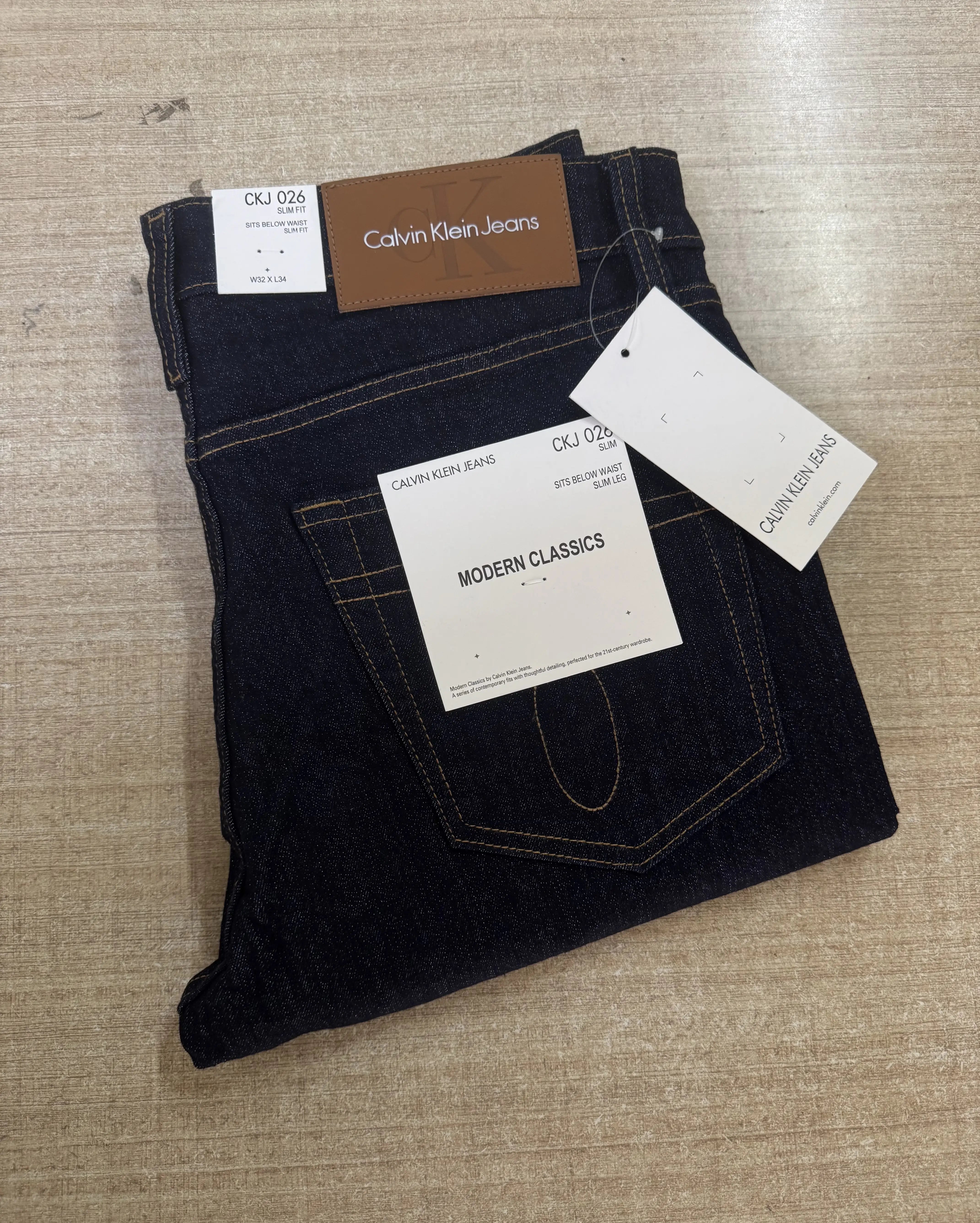Calvin  Klein Navy Raw Wash Premium Classic Denin