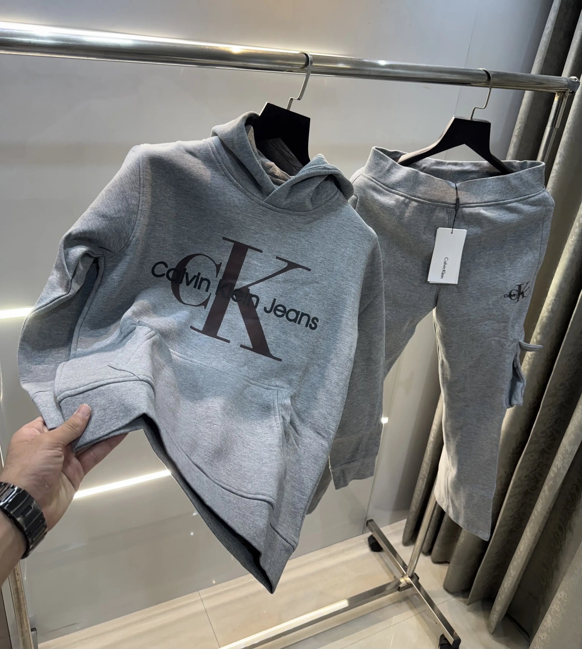 Calvin  Klein Grey Premium Classic Tracksuit