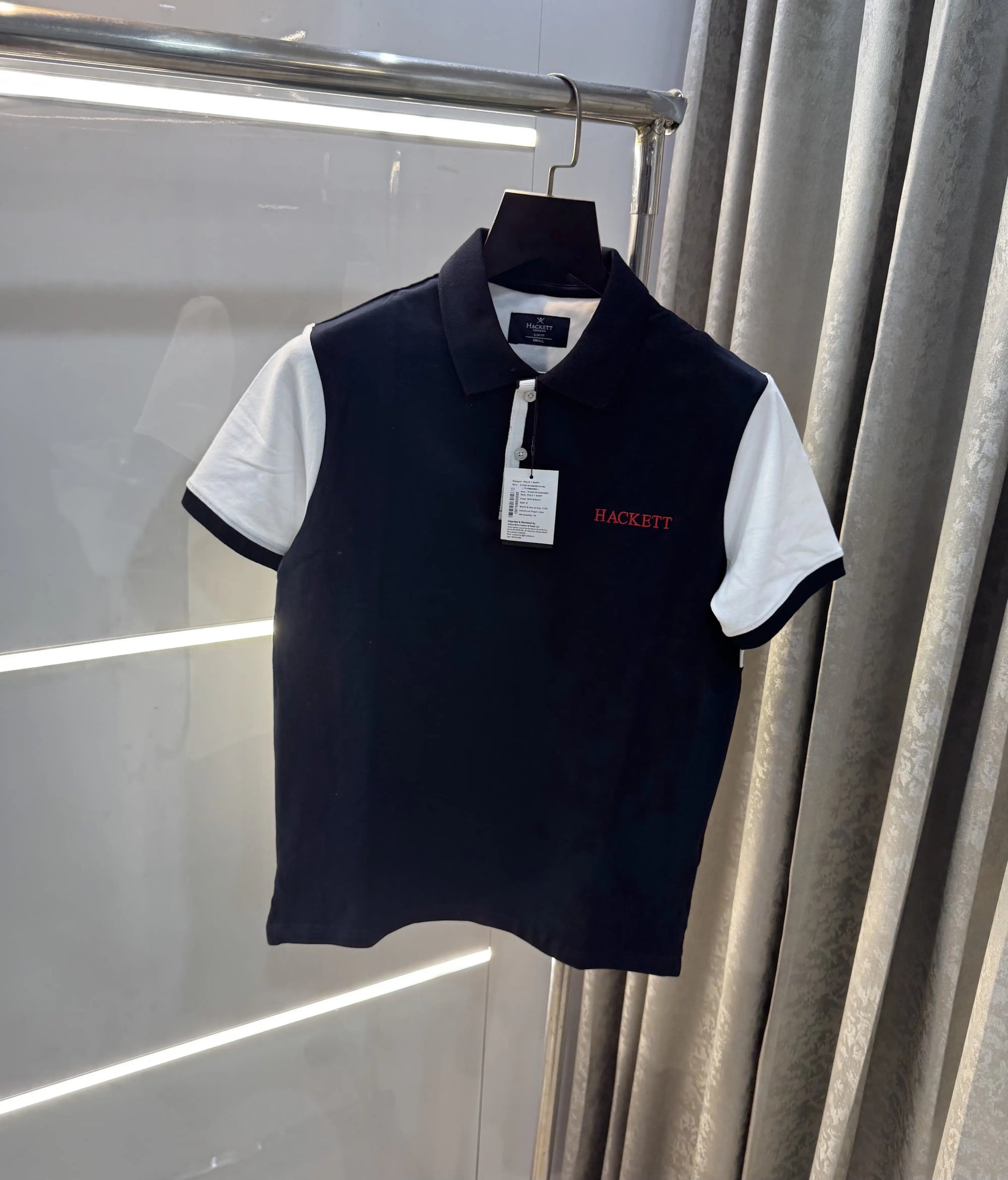 Hacket Navy Blue Logo Work Premium Polo T-Shirt