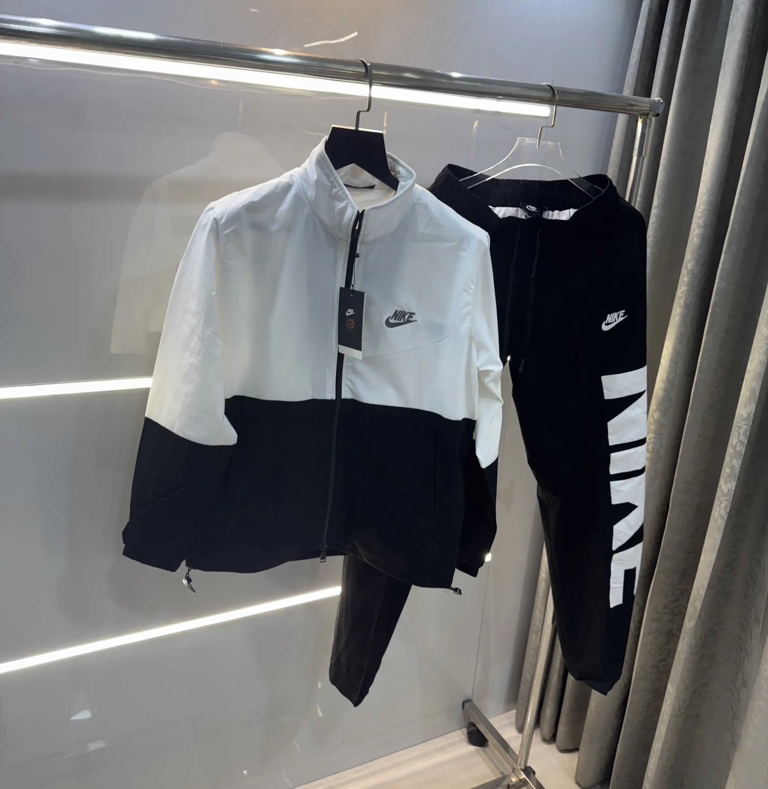 Nike White Black Logo Work Premium Tracksuit