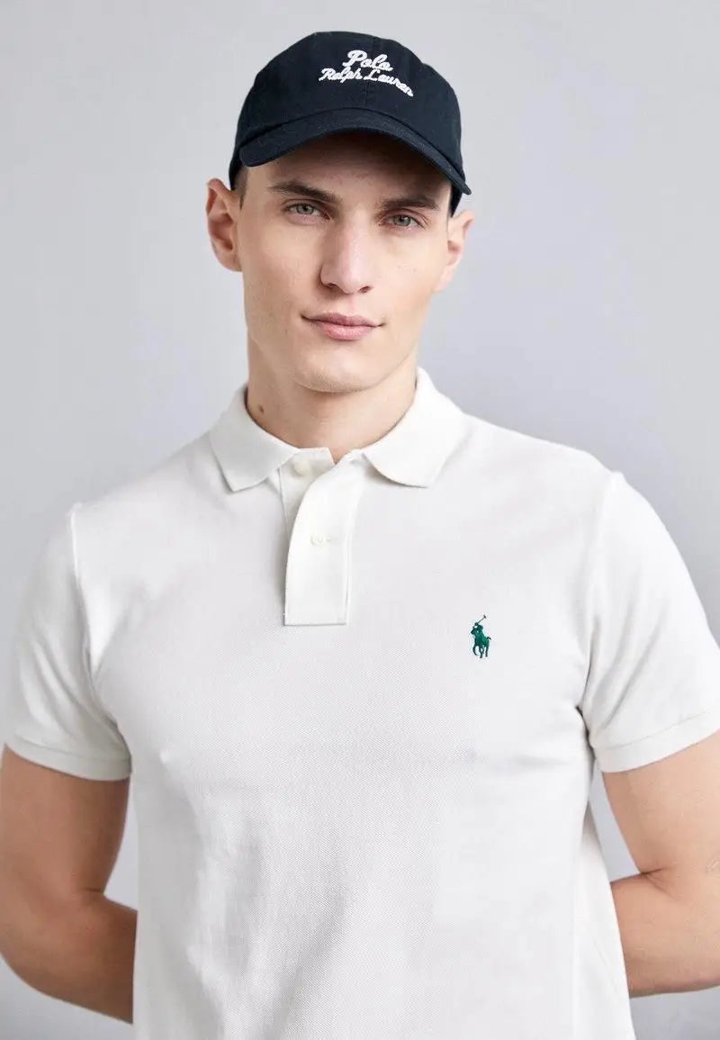 Ralph Lauren White Embroidery Logo premium Polo T-shirt