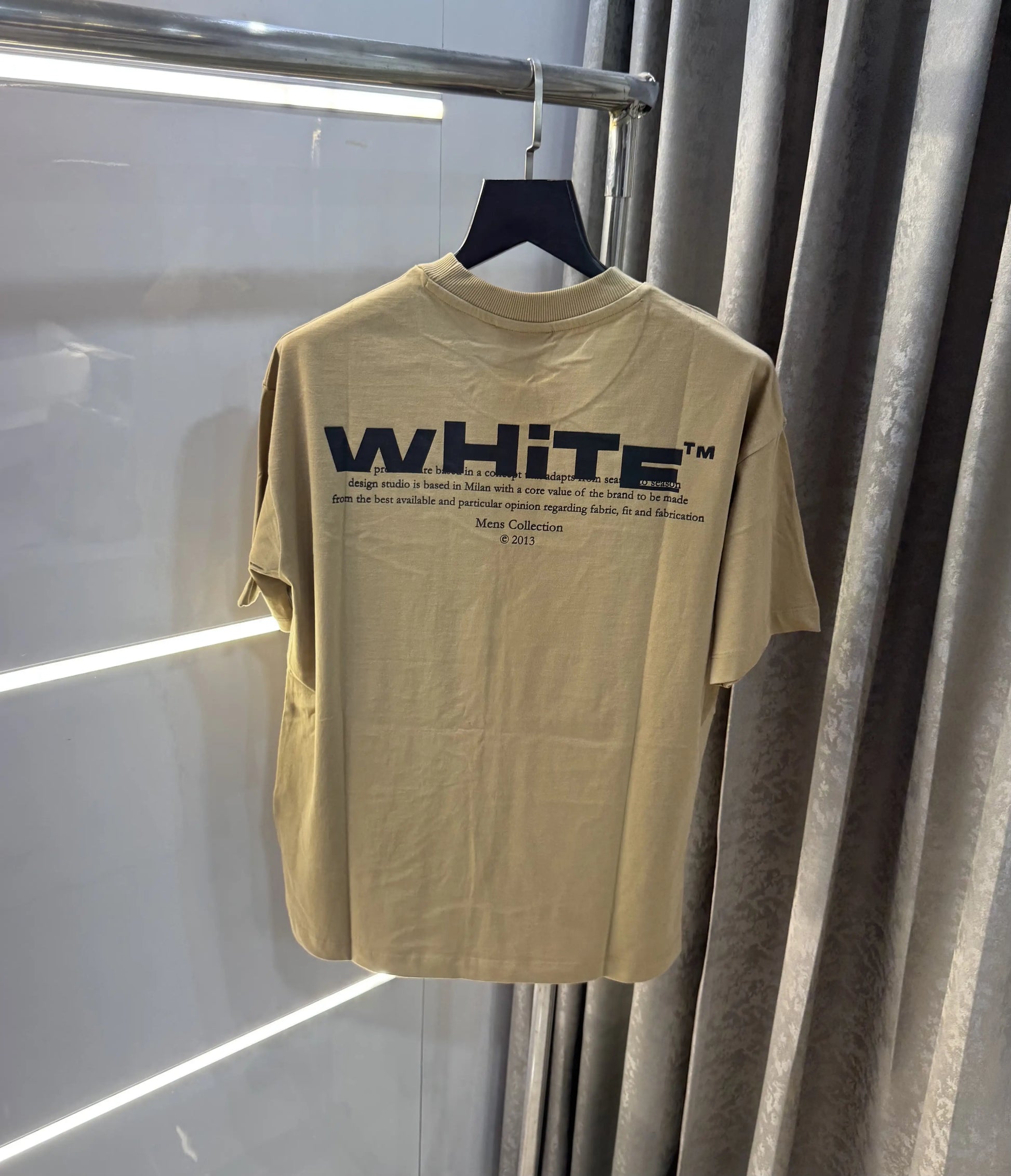 Off White Beige Imported Oversized T-Shirt