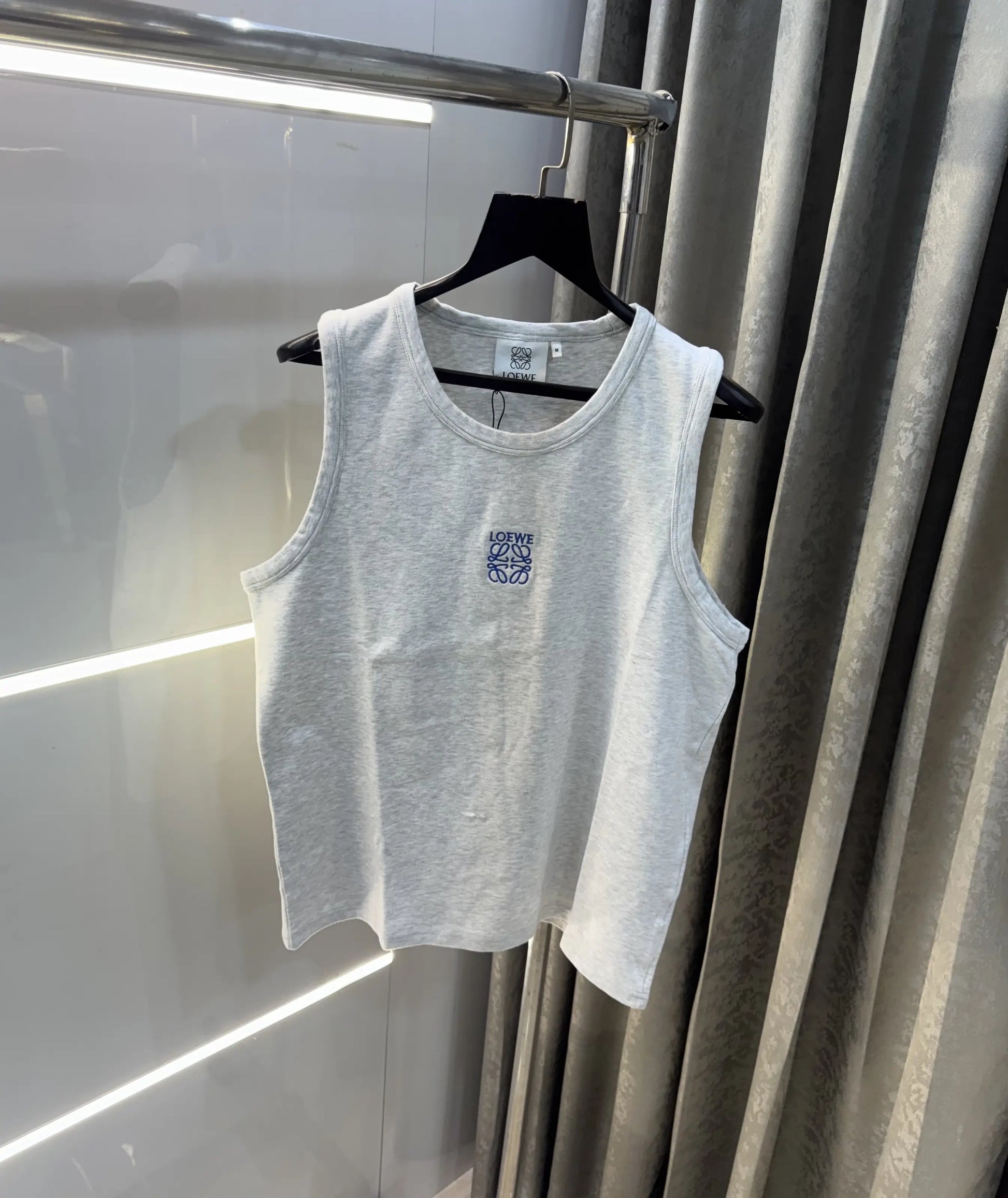 Loewe Grey Embroidery Logo Premium Sando