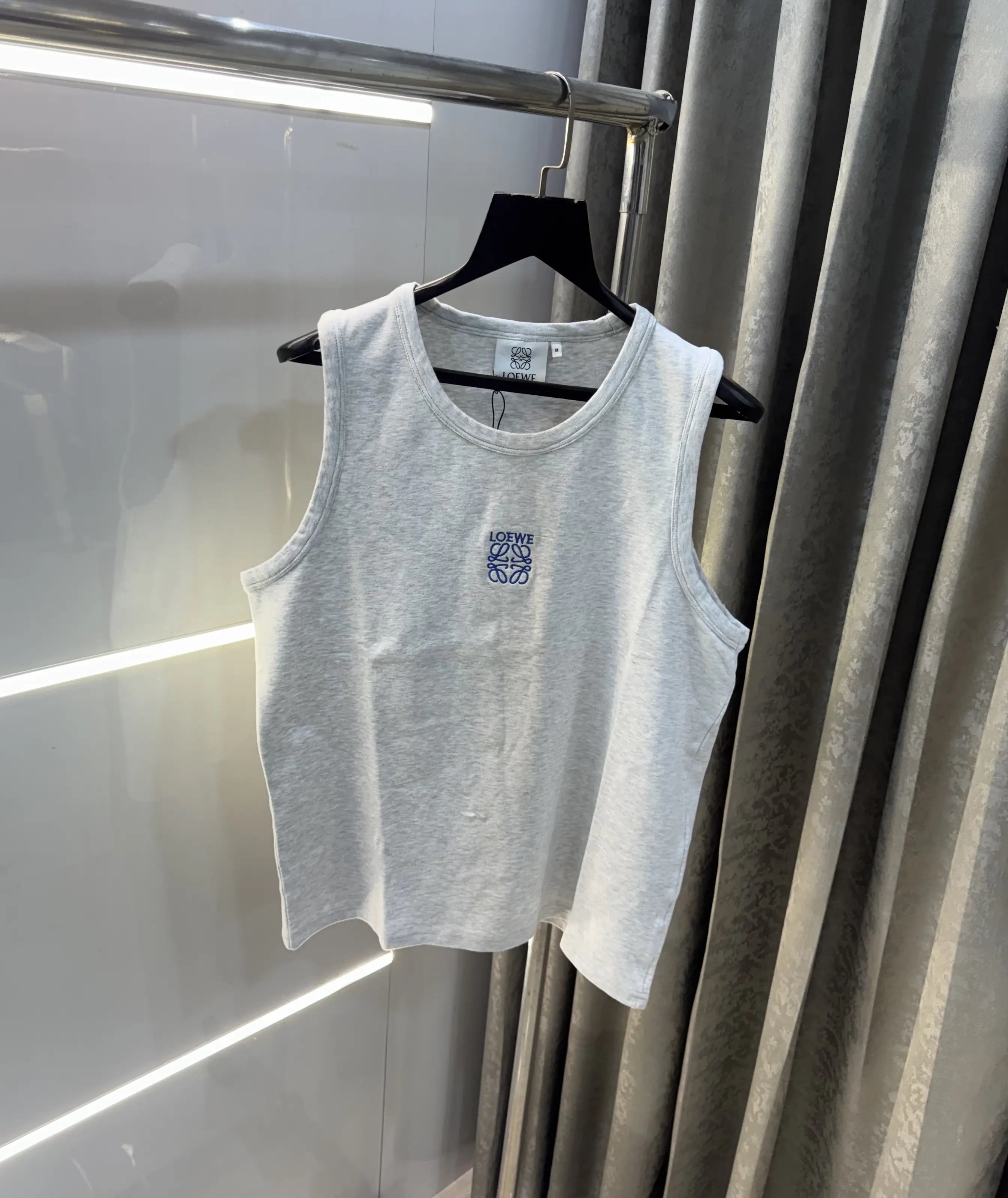 Loewe Grey Embroidery Logo Premium Sando