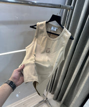 Loewe Beige Embroidery Logo Premium Sando