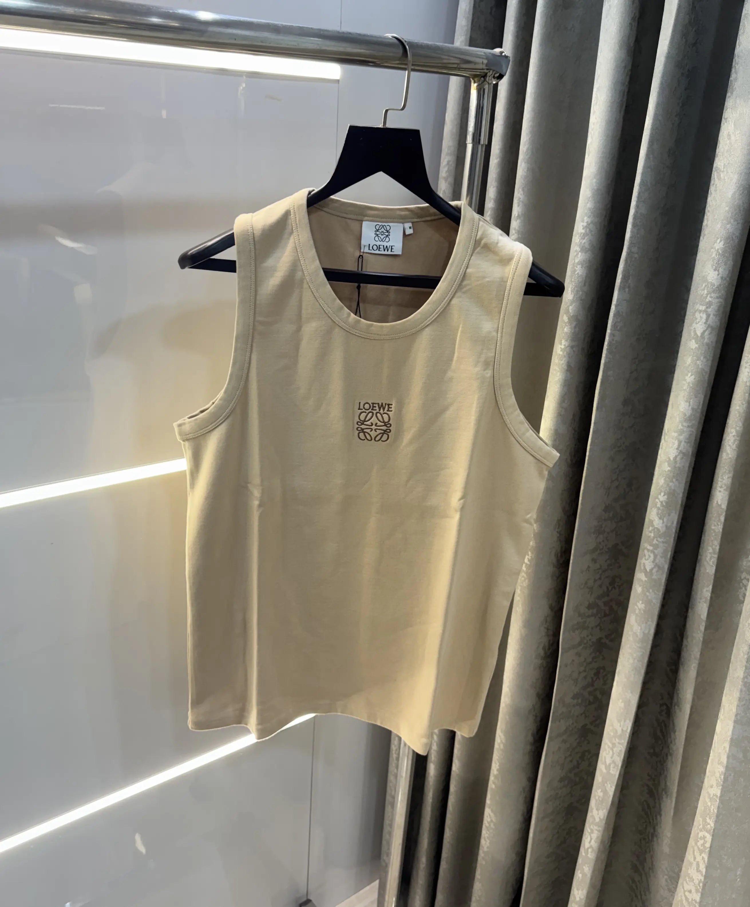 Loewe Beige Embroidery Logo Premium Sando