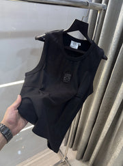 Loewe Black Embroidery Logo Premium Sando