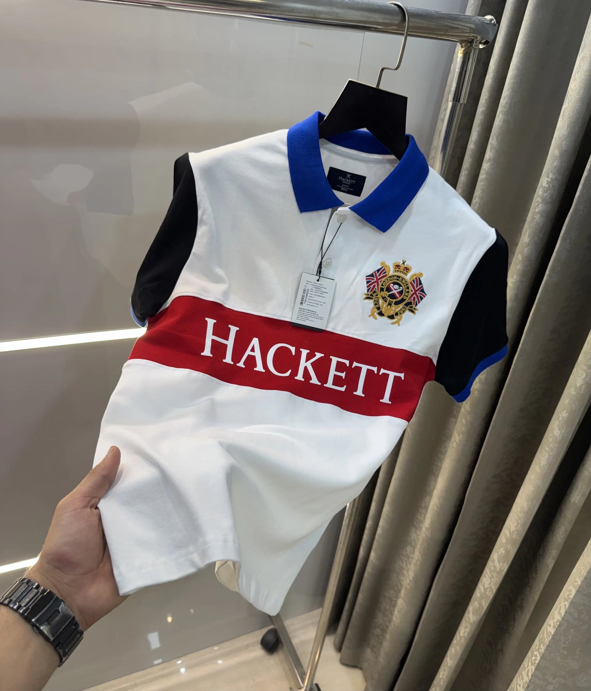 Hacket White Logo Work Premium Polo T-Shirt