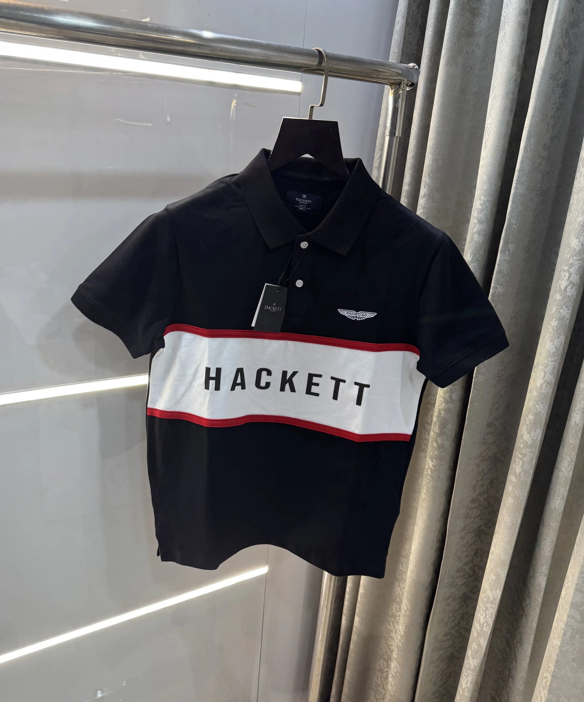 Hacket Black Logo Work Premium Polo T-Shirt