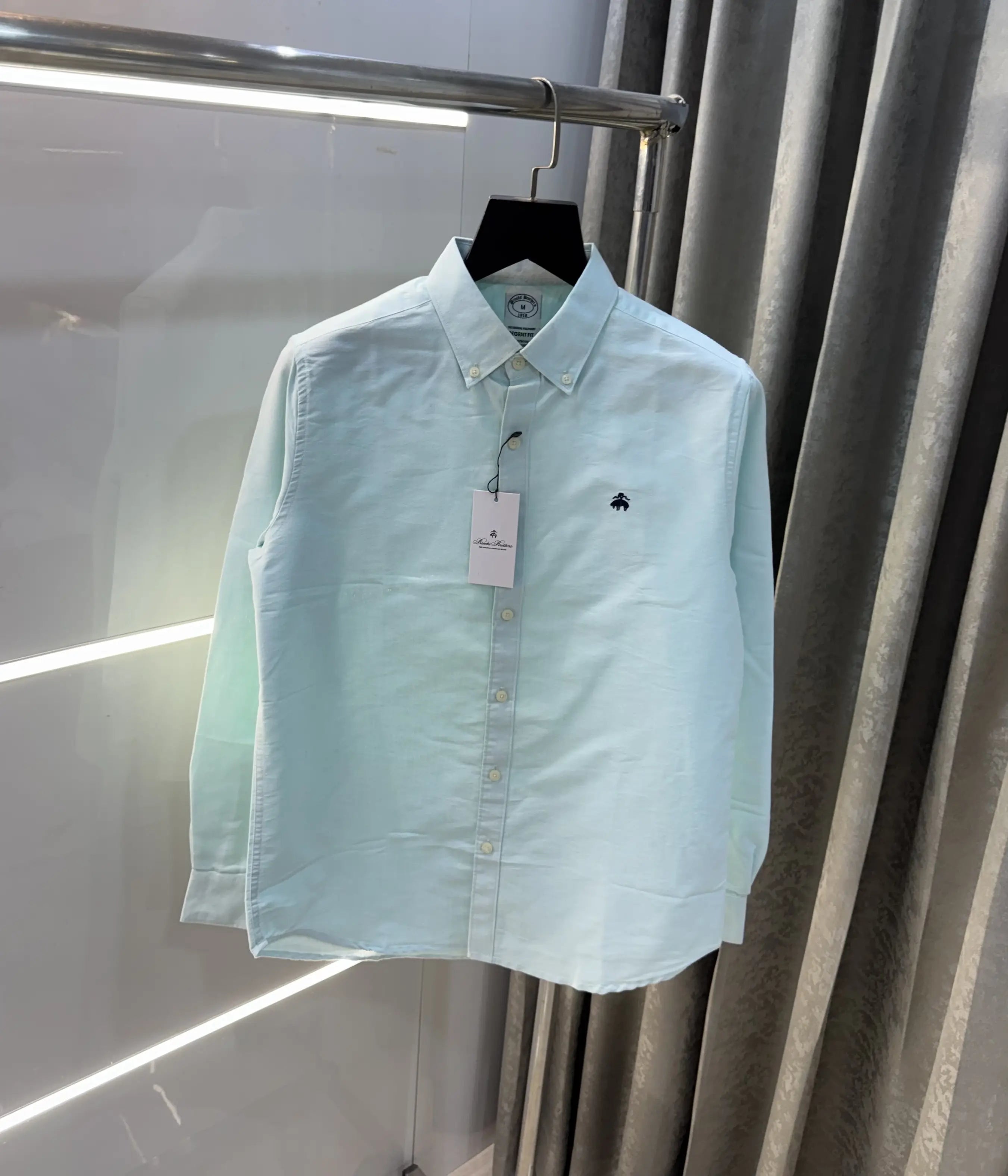 Brooks Brother Aqua Green Oxford Premium Shirt