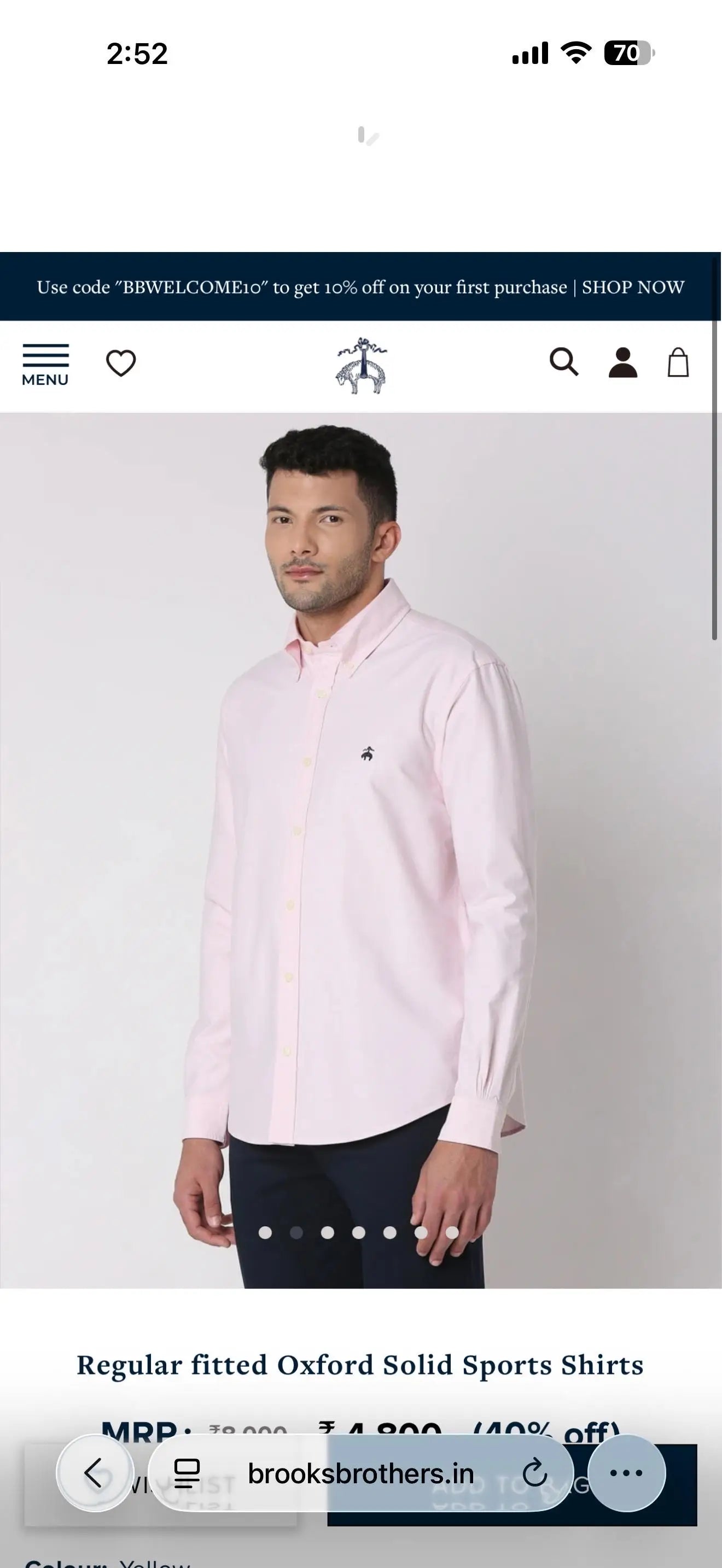 Brooks Brother Pink Oxford Premium Shirt