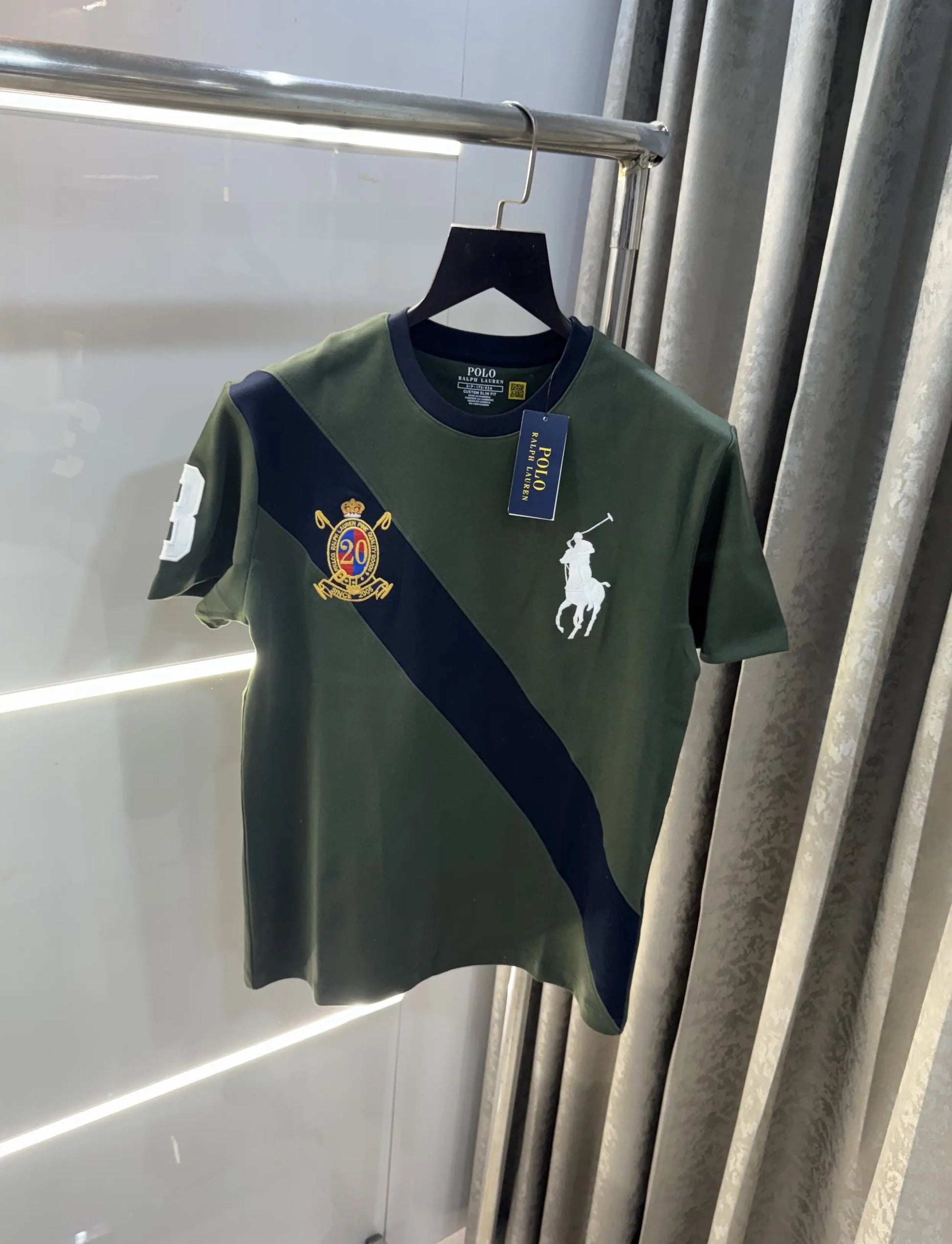 Ralph Lauren Green Logo Work Imported T-Shirt