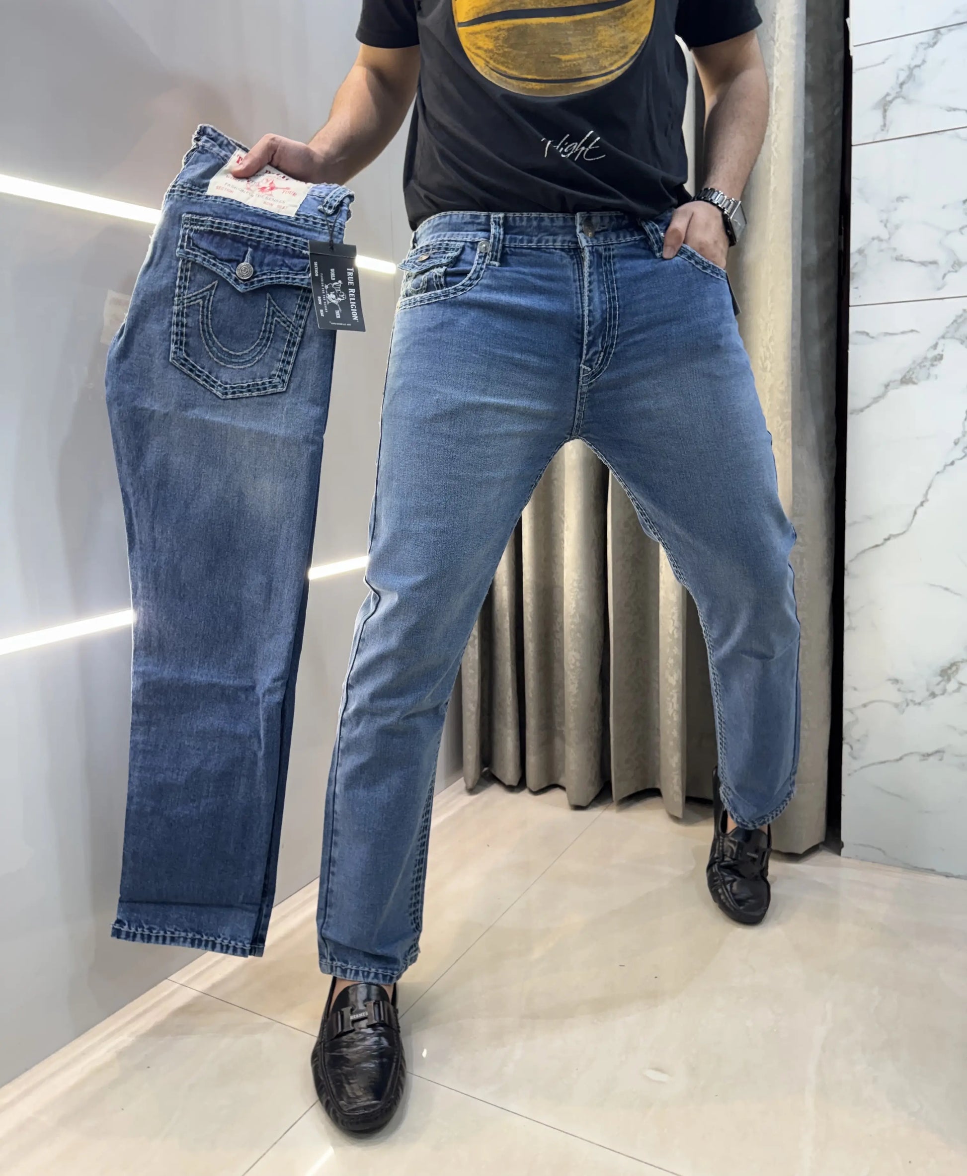 True Religion Sky Blue Premium Boot Cut Denim