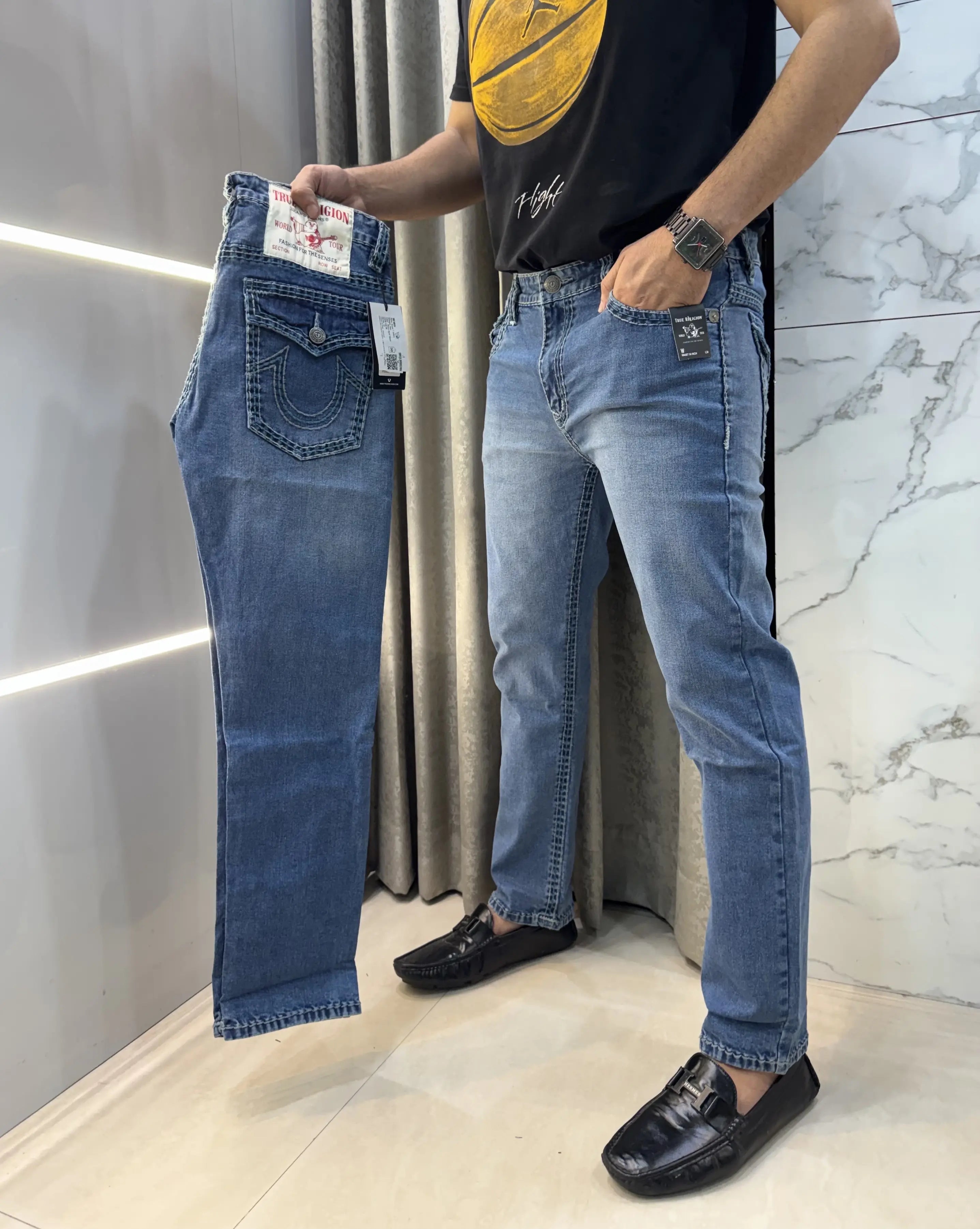 True Religion Sky Blue Premium Boot Cut Denim